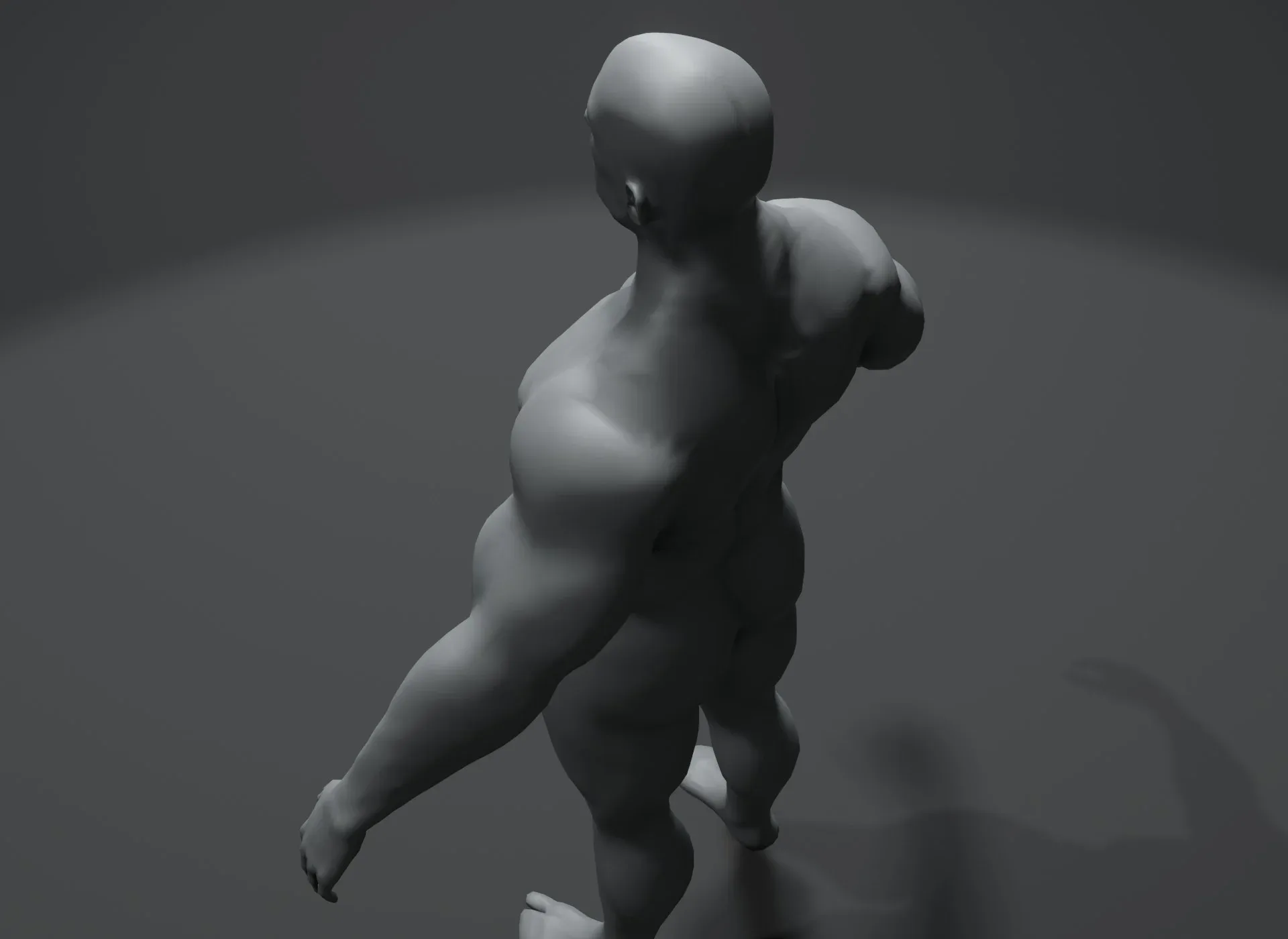 Superhero Male Body Base Mesh 3D Model 10k Polygons