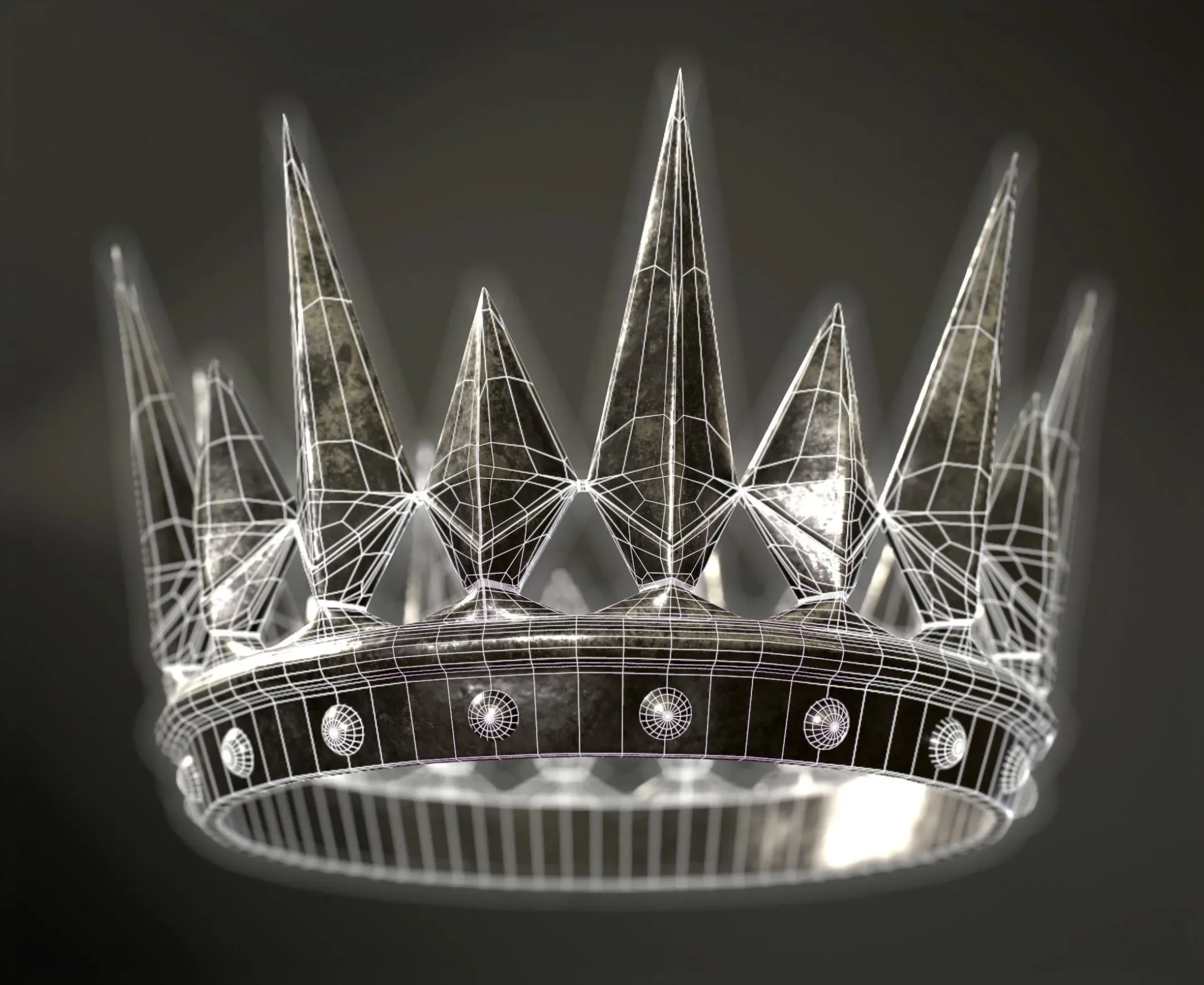 Old Medieval Dark Crown 4K