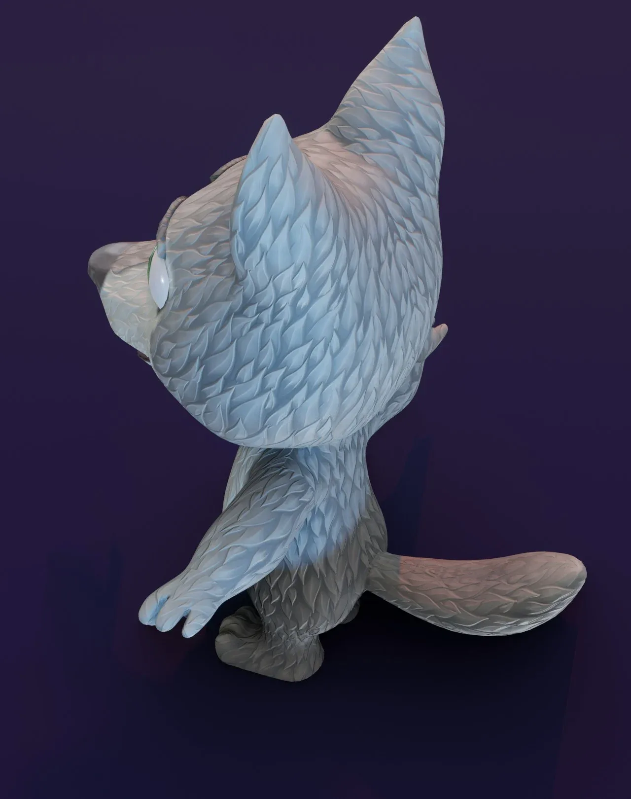 Cartoon Wolf Animated 3D Model