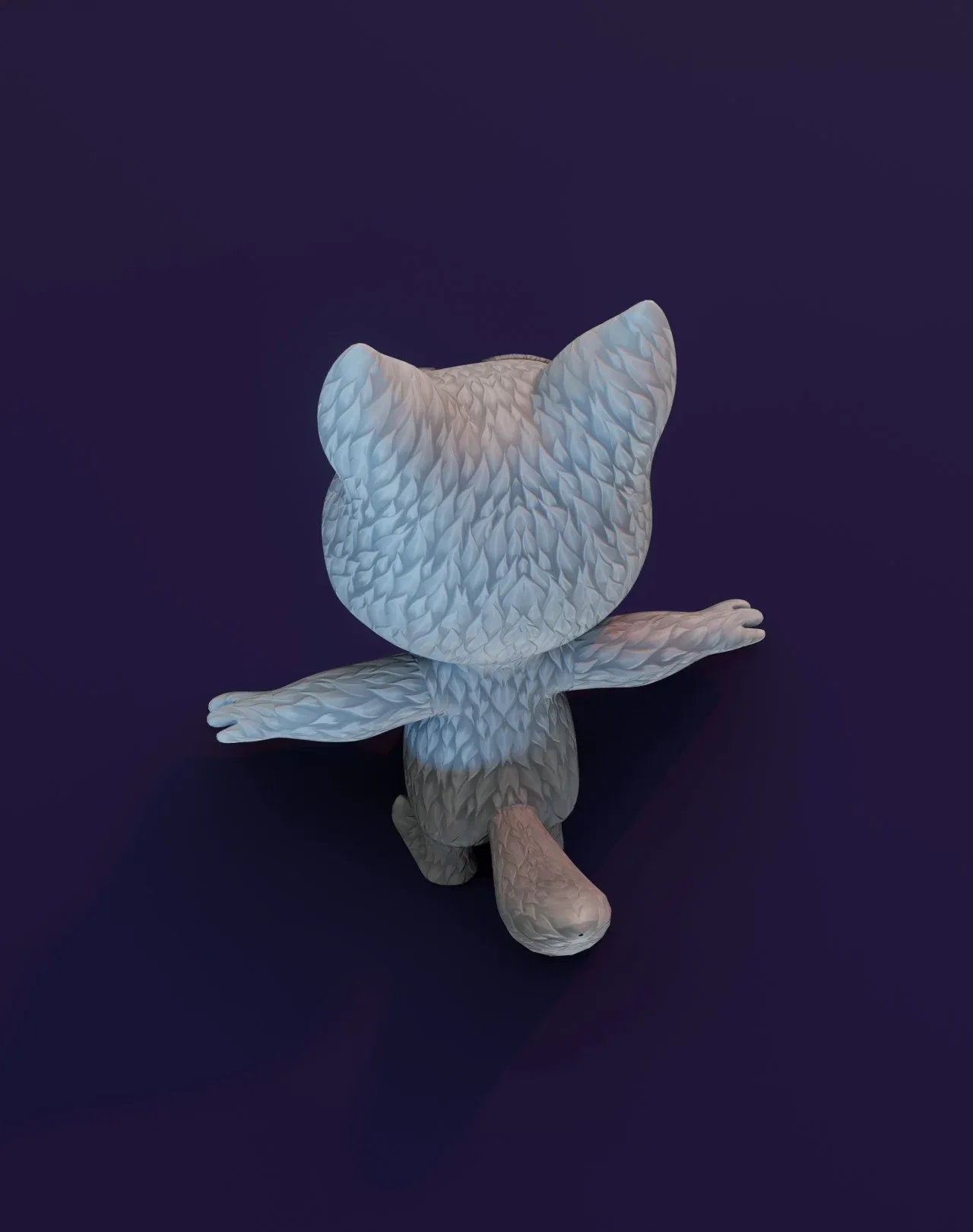Cartoon Wolf Animated 3D Model