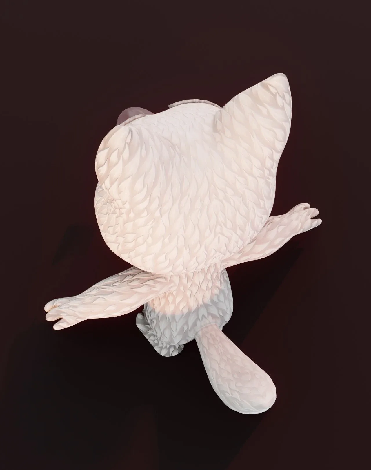 Cartoon White Wolf Animated 3D Model