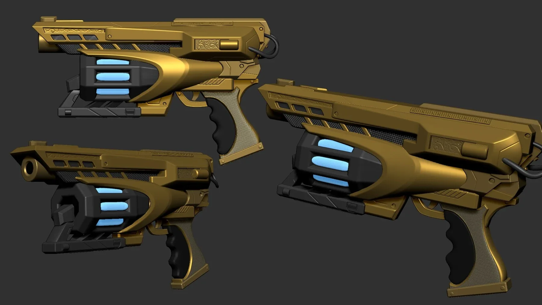 Space Gun Highpoly