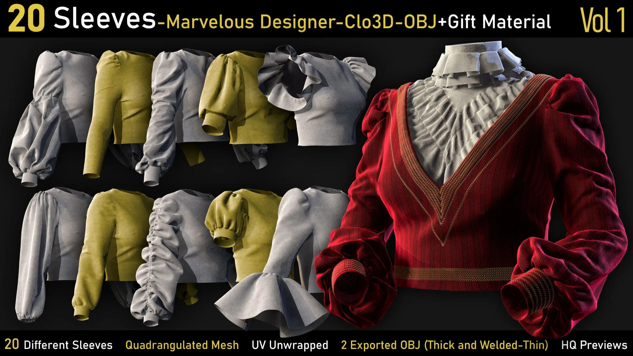 20-Sleeves-Marvelous designer-Clo3d