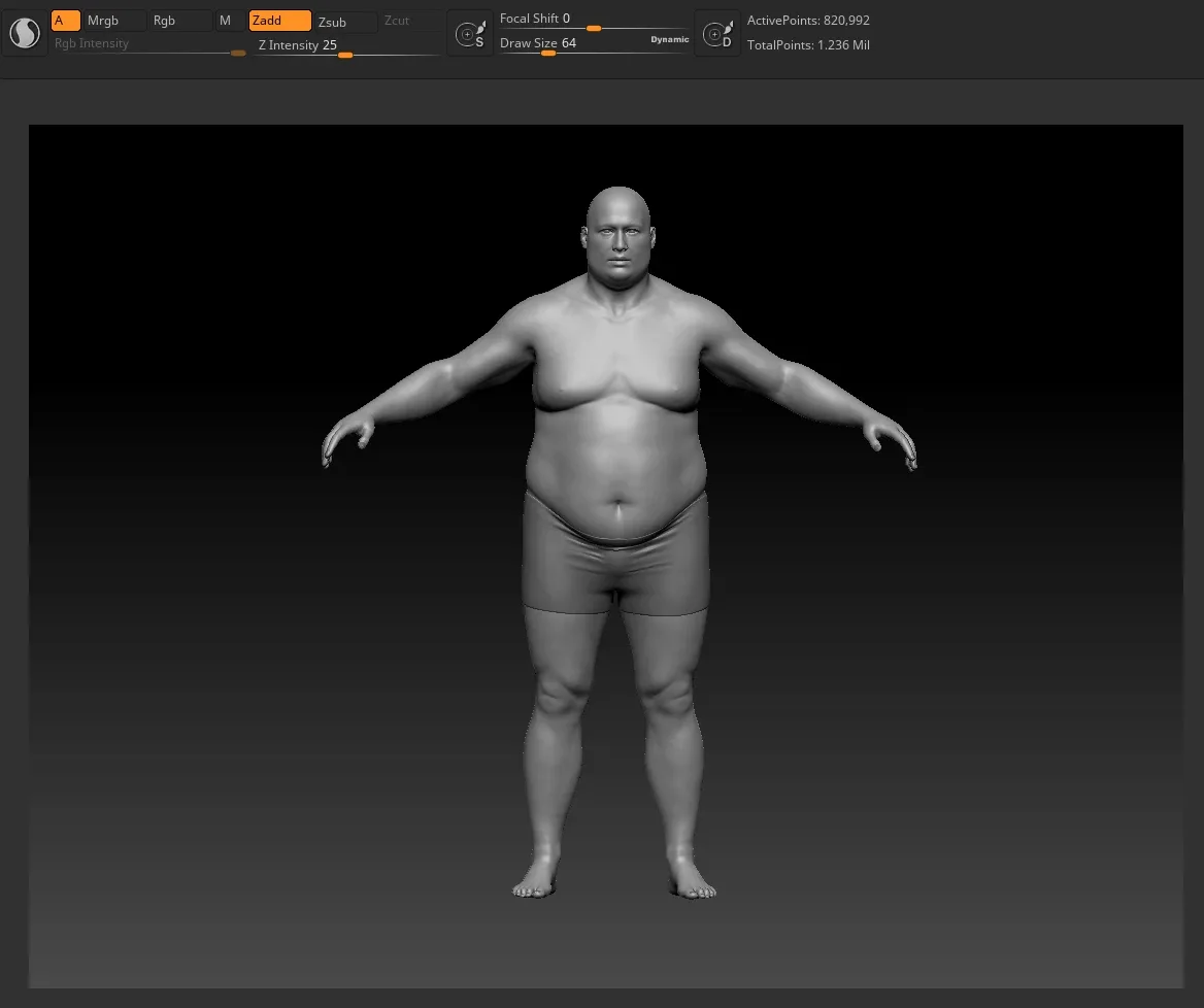 Fat Man Body Basemesh