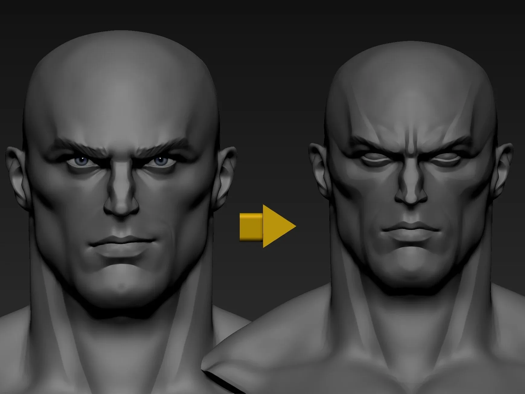 Comic Male Basemesh Head