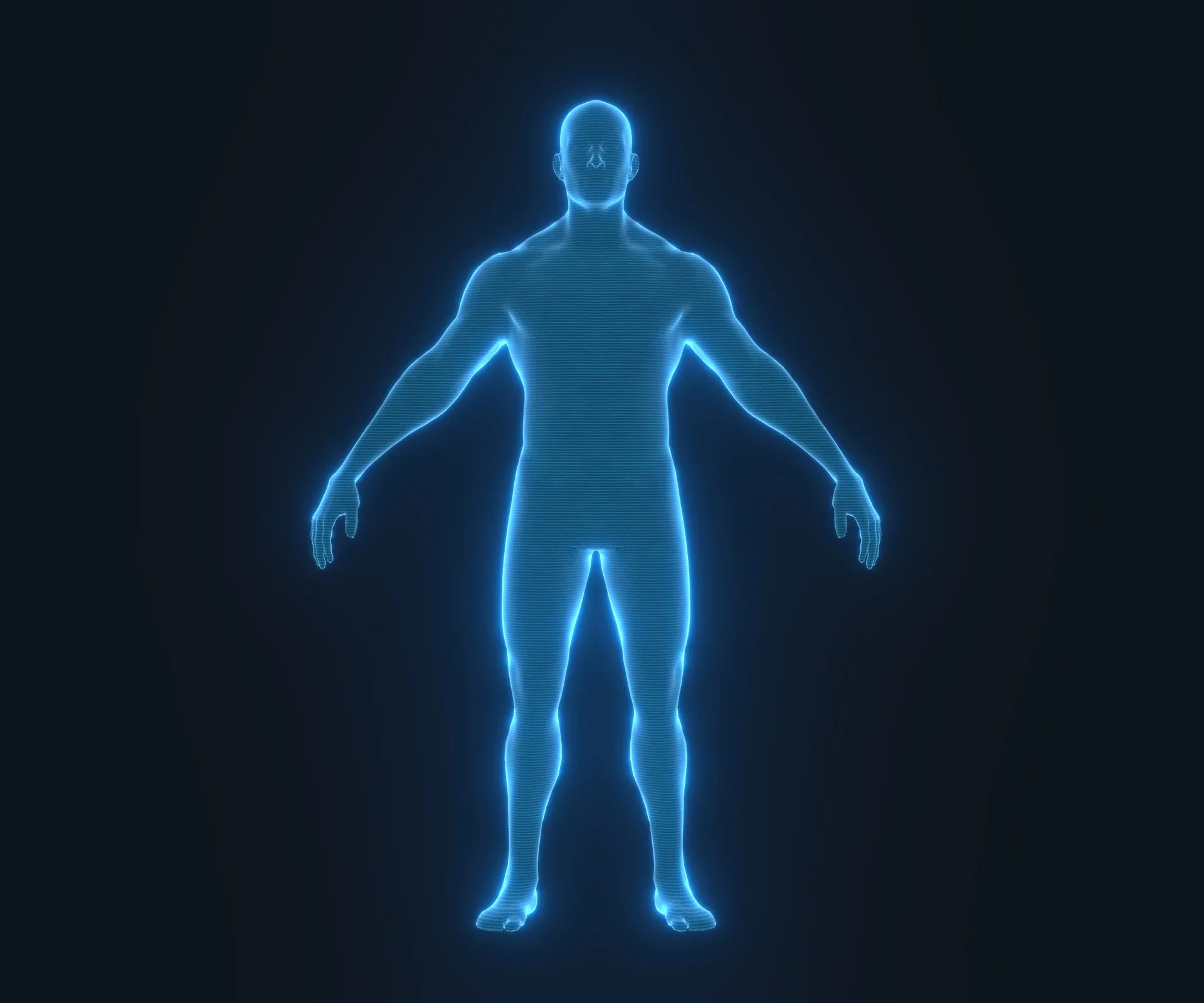 Human Hologram Male 3D Model