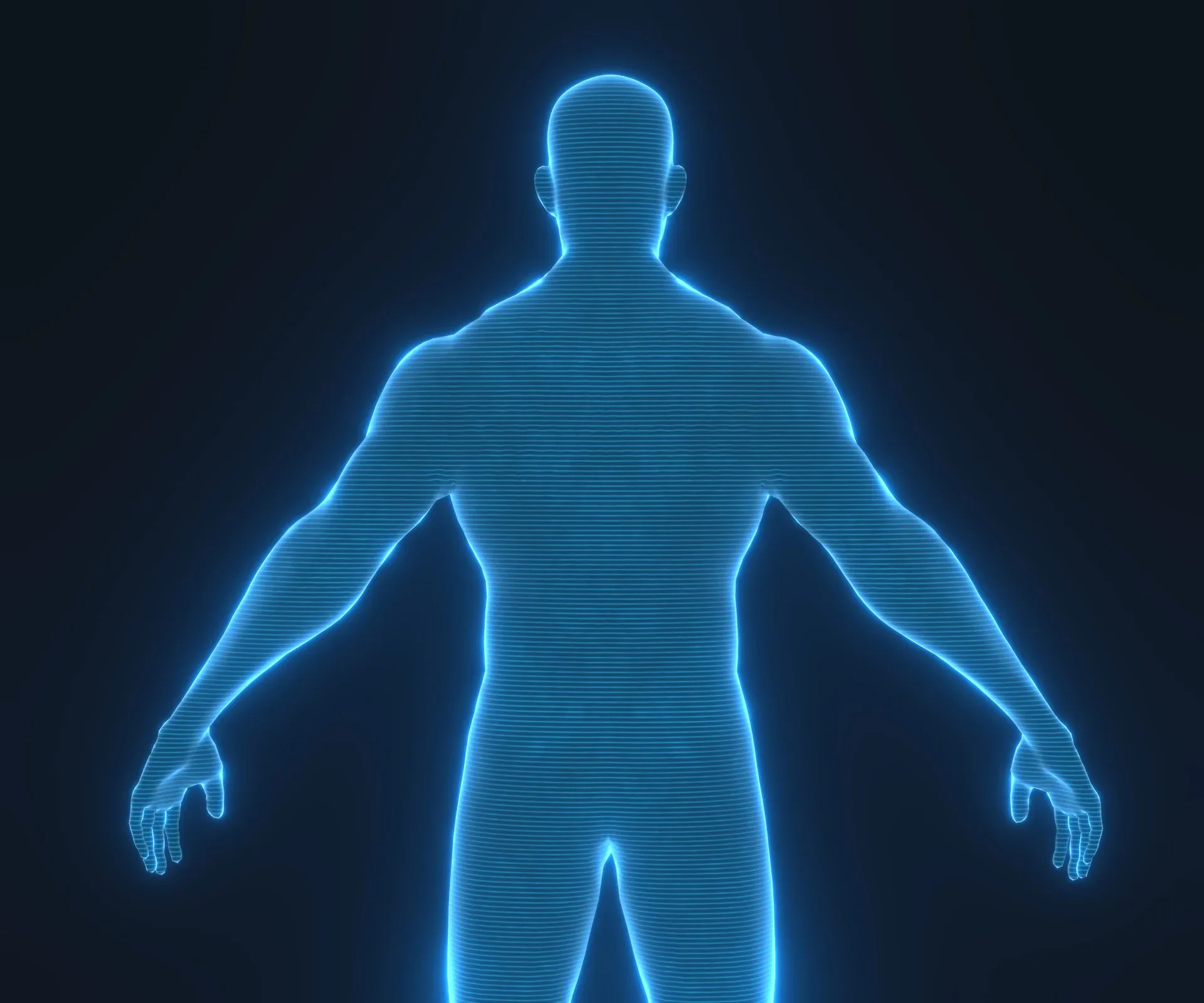 Human Hologram Male 3D Model