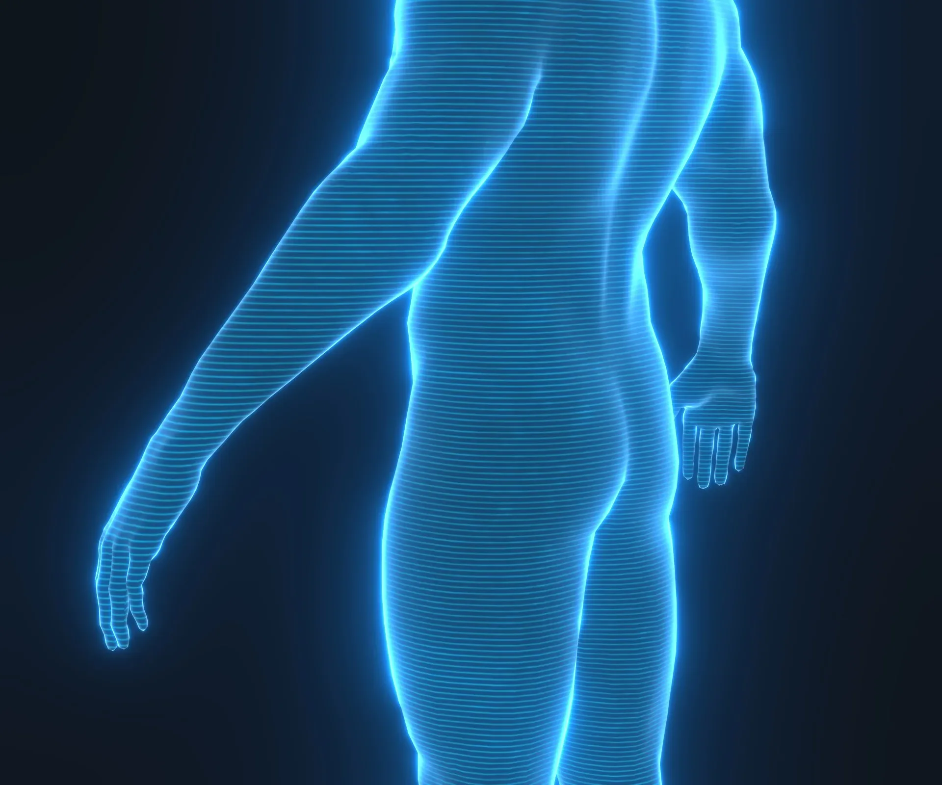 Human Hologram Male 3D Model