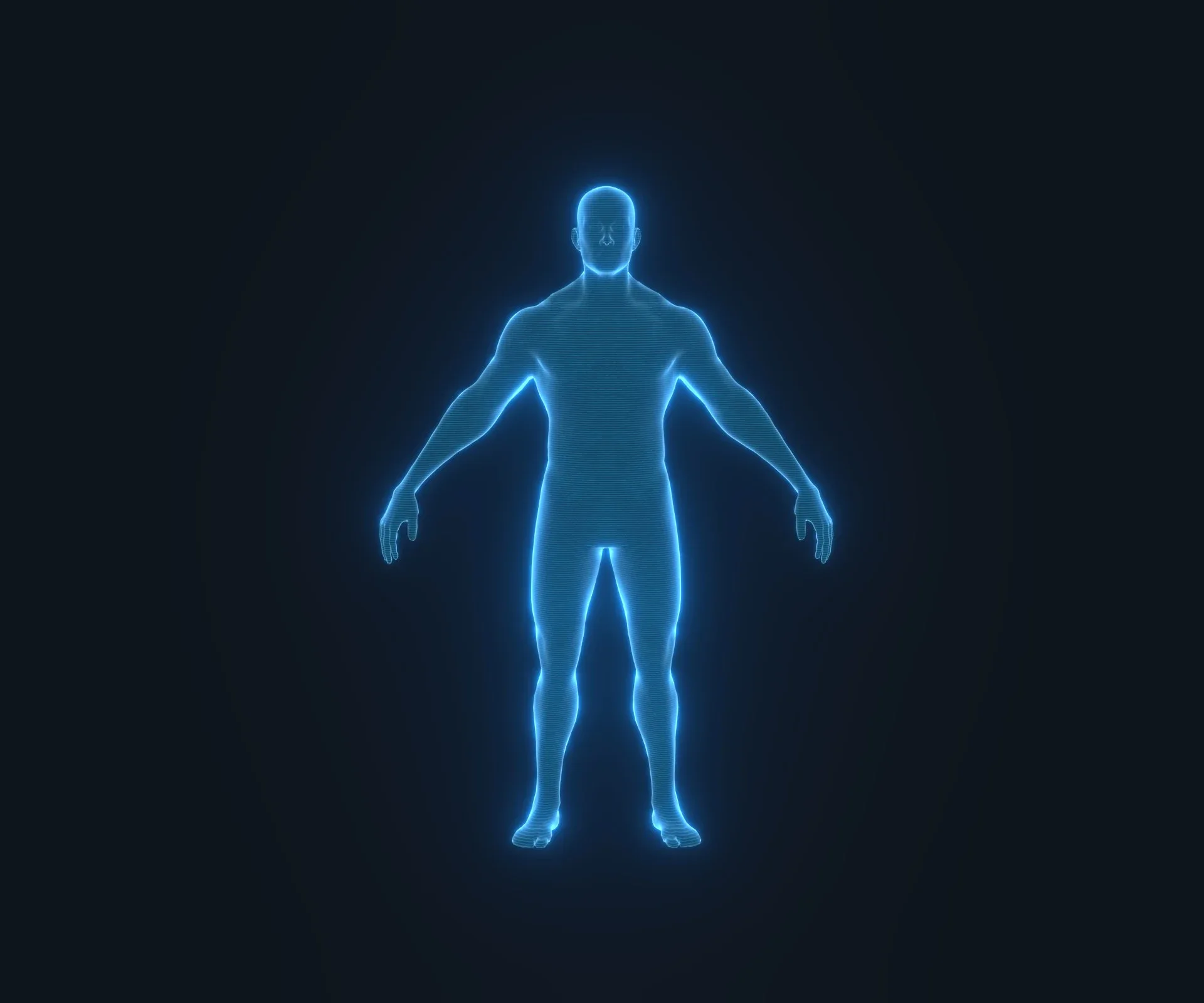 Human Hologram Male 3D Model