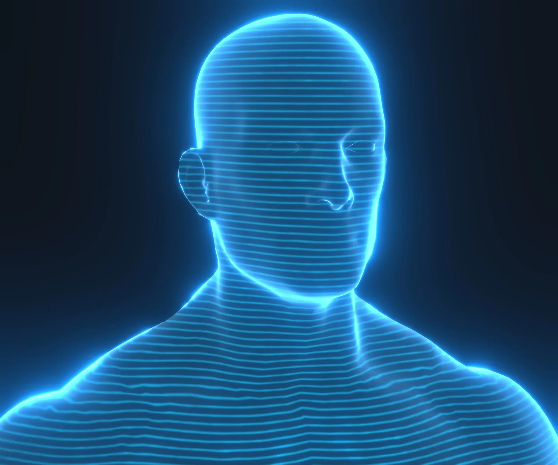 Human Hologram Male 3D Model