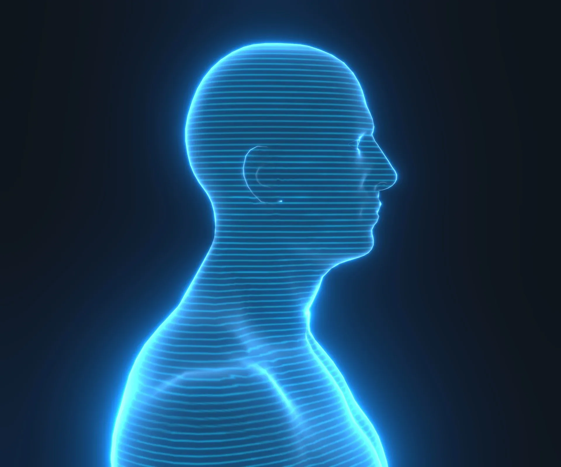 Human Hologram Male 3D Model