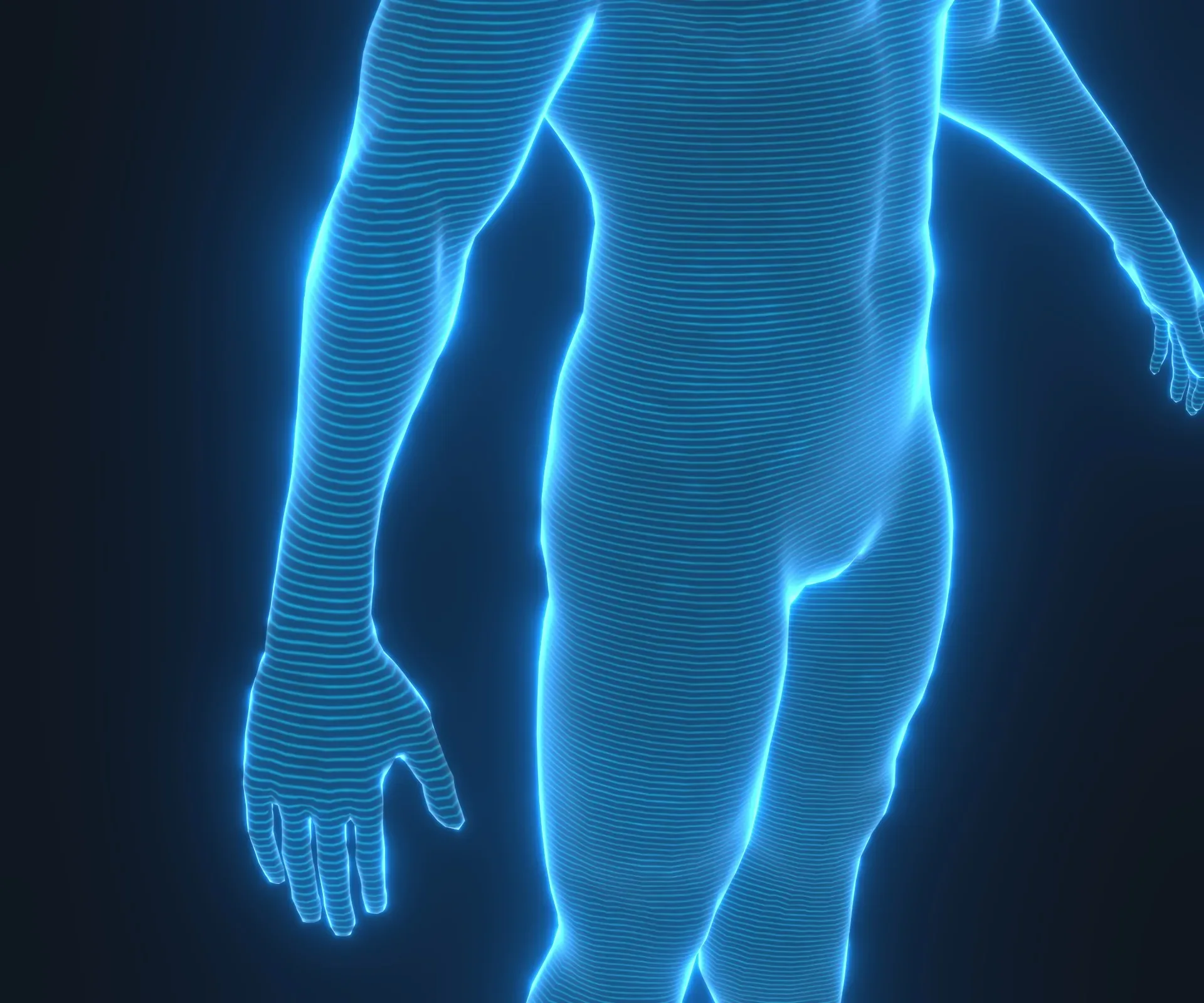 Human Hologram Male 3D Model