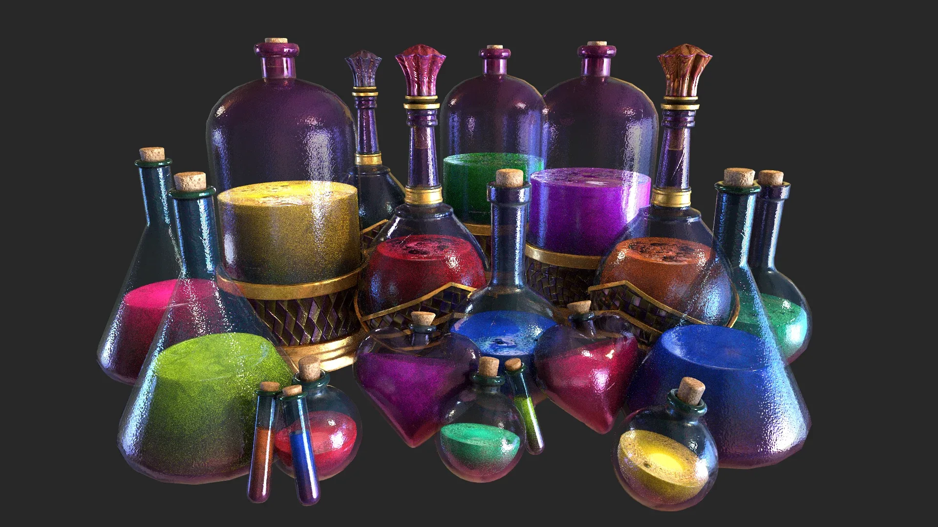 Health Potion Bottle Set