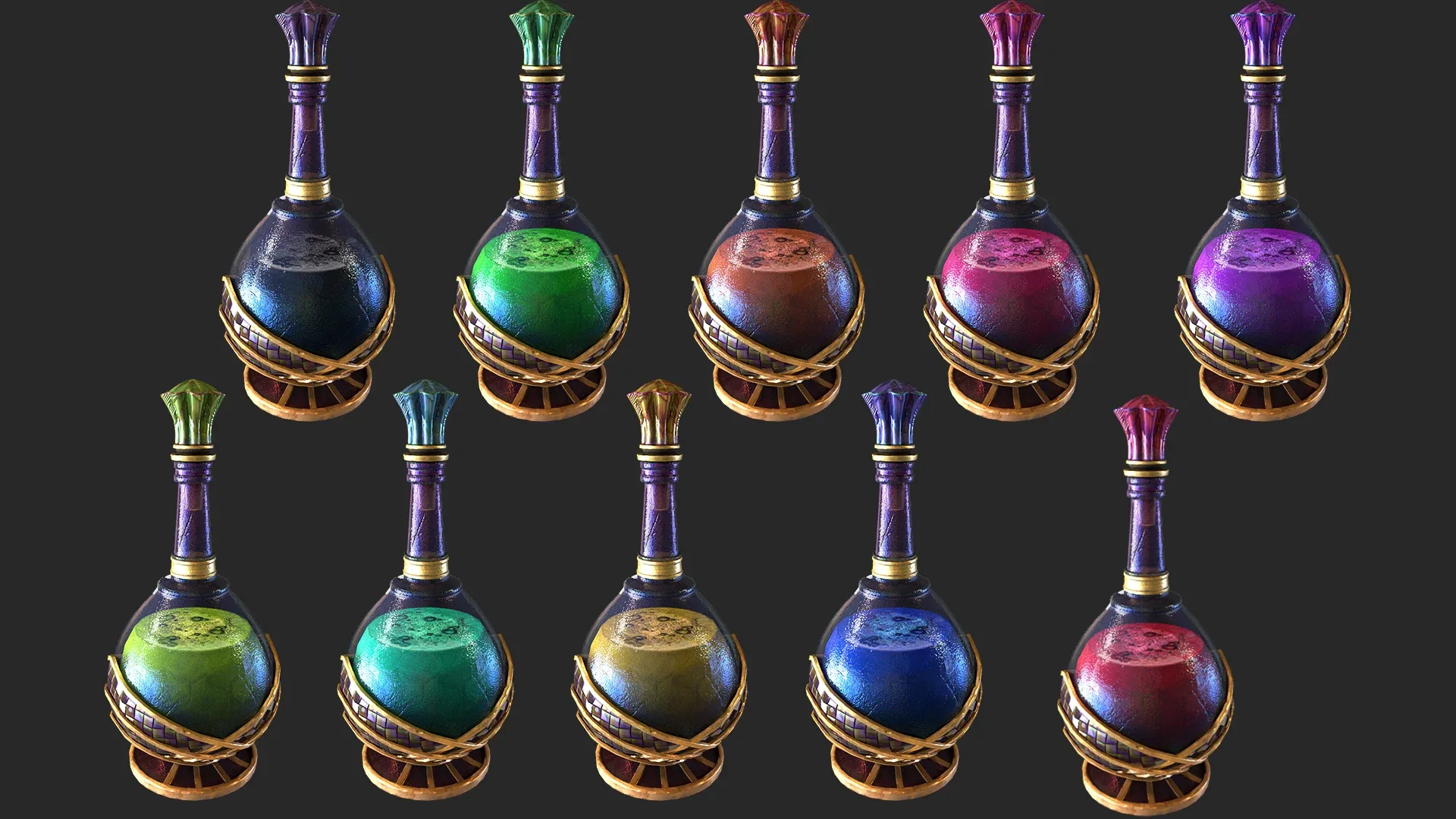 Health Potion Bottle Set