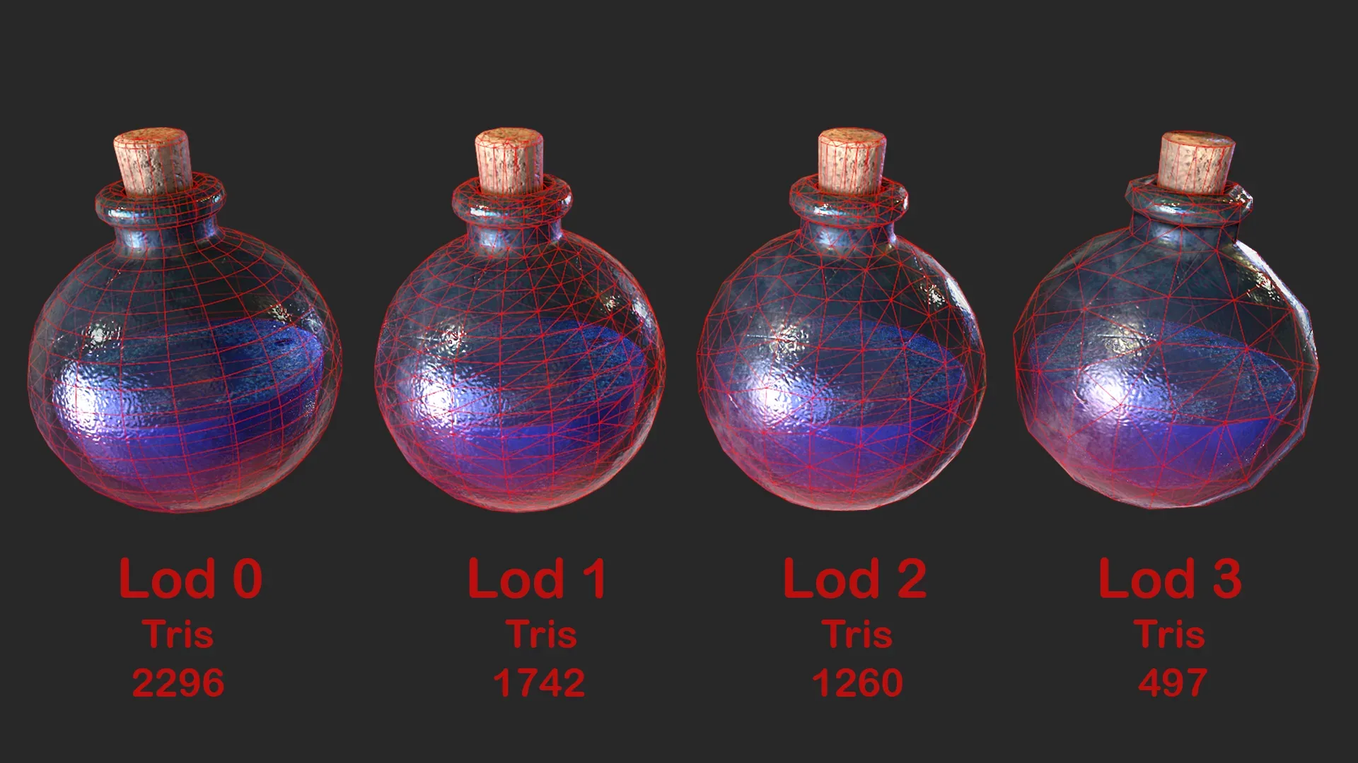 Health Potion Bottle Set