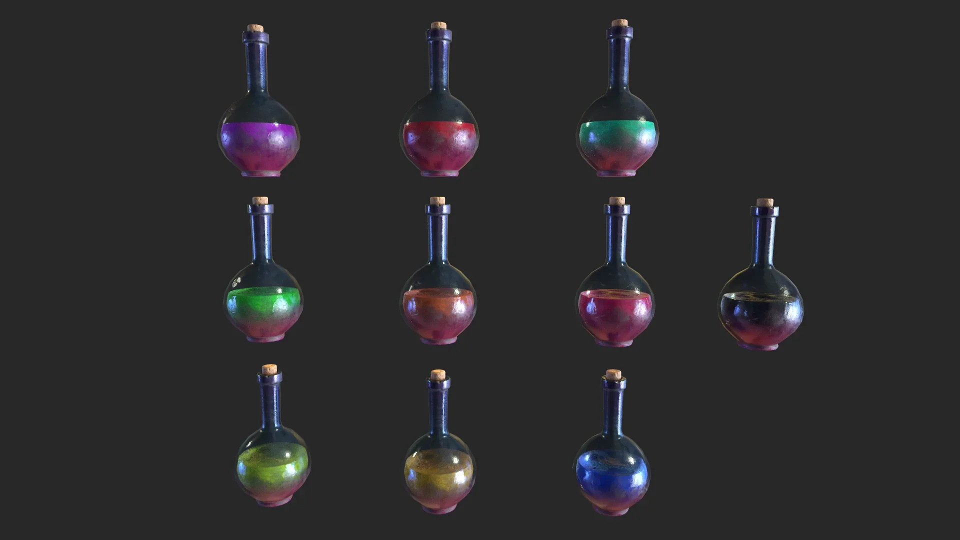 Health Potion Bottle Set