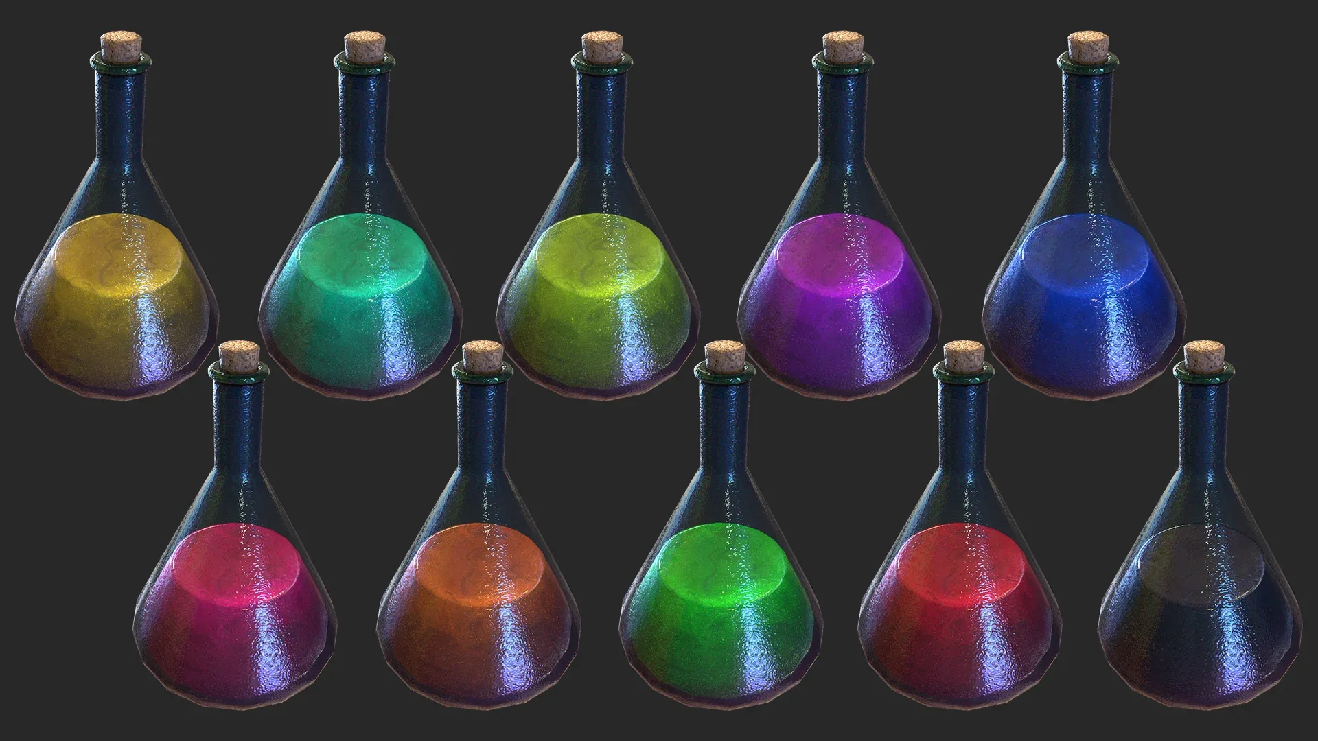 Health Potion Bottle Set