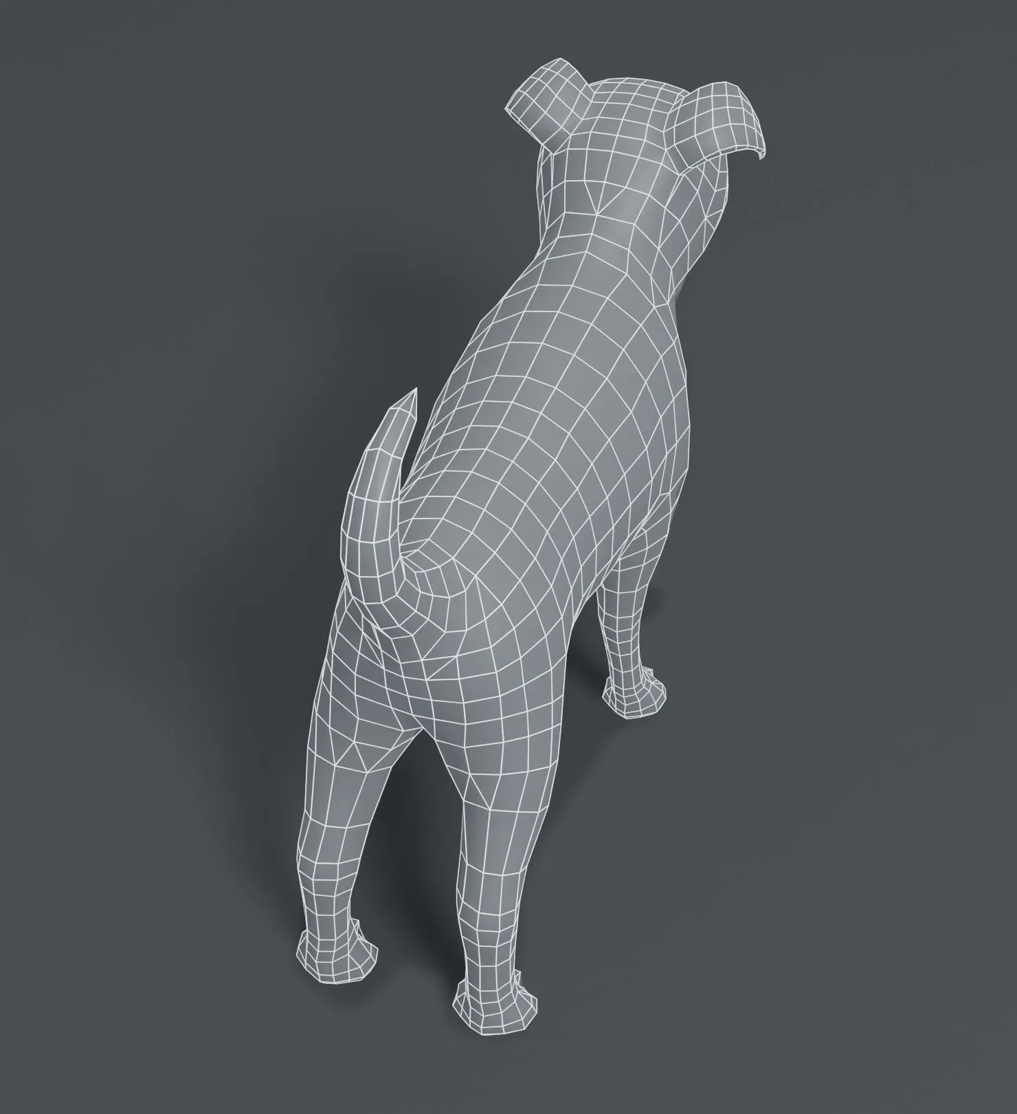 Cartoon Dog Terrier Base Mesh 3D Model