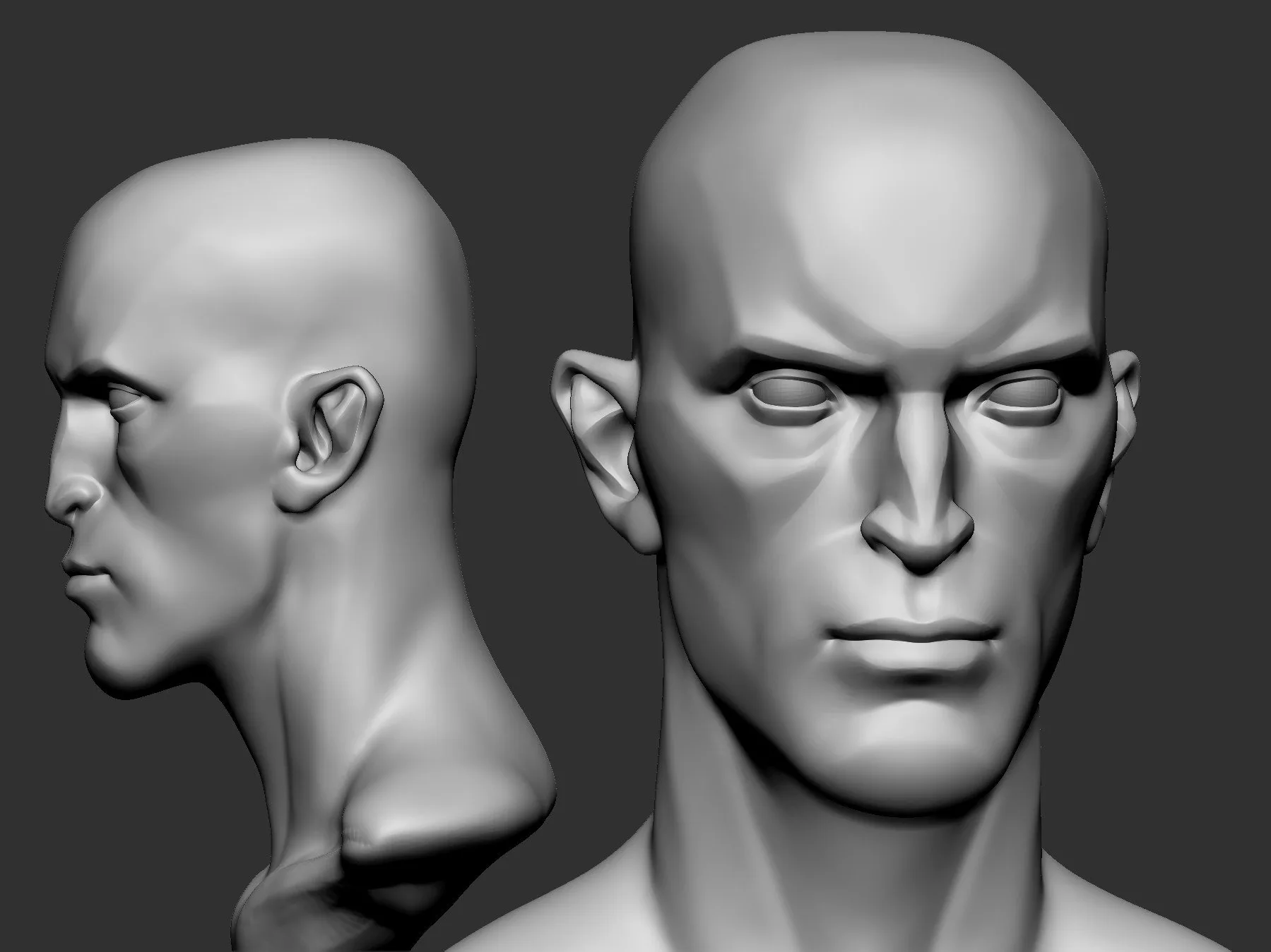 stylized Male head Basemesh2