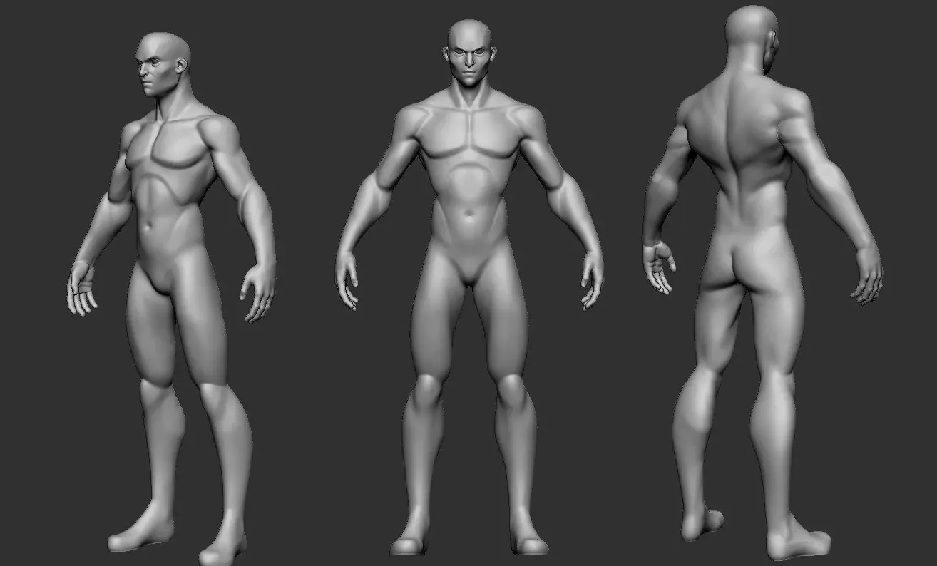 basemesh MEDIUM cartoon Highpoly