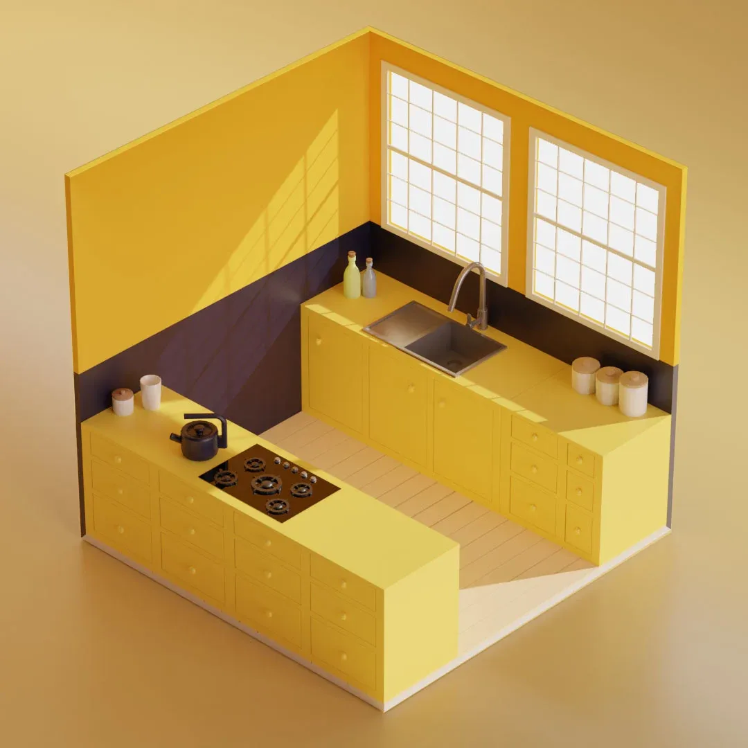 5 Lowpoly Kitchen