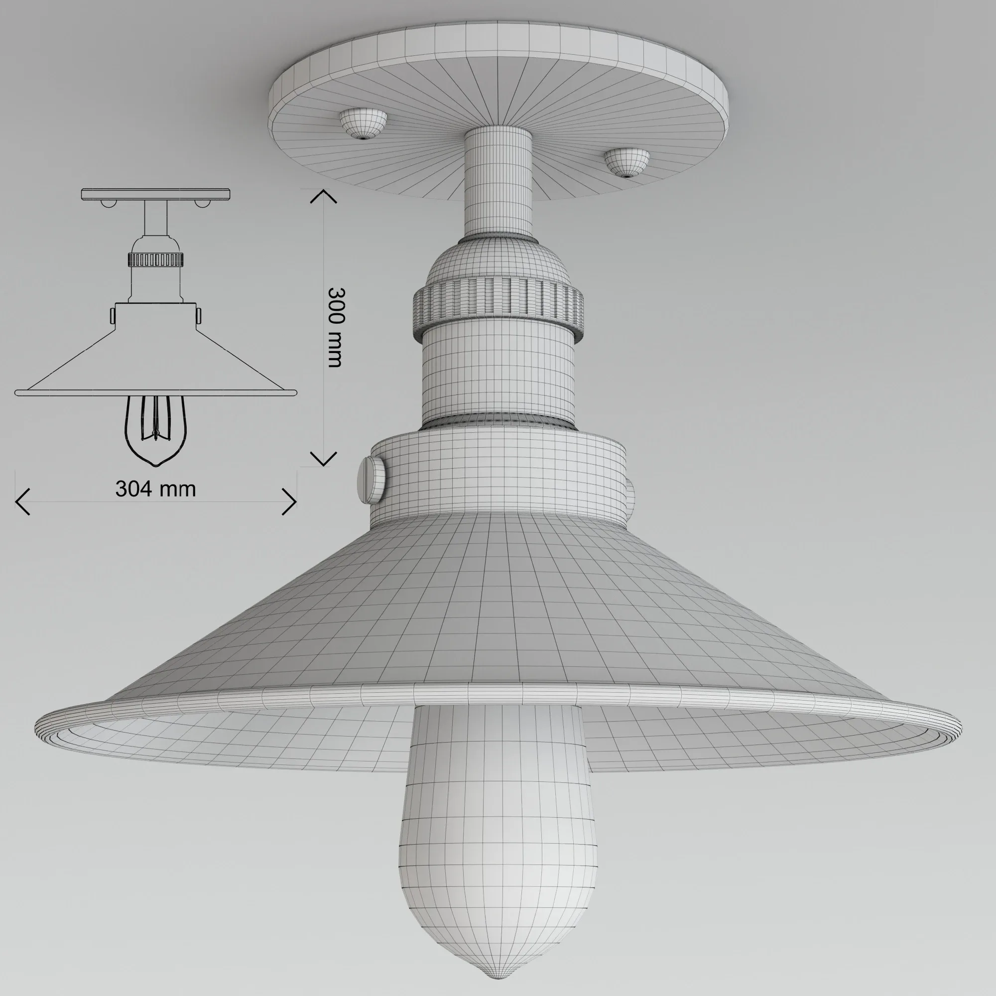 retro semi flush