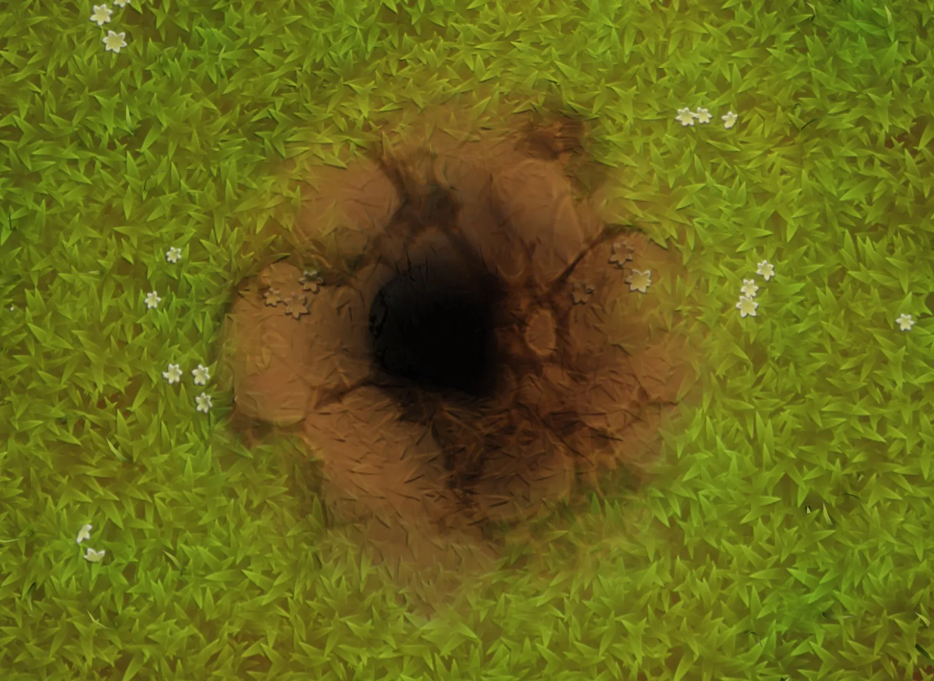 Cartoon Rabbit Hole in The Ground 3D Model