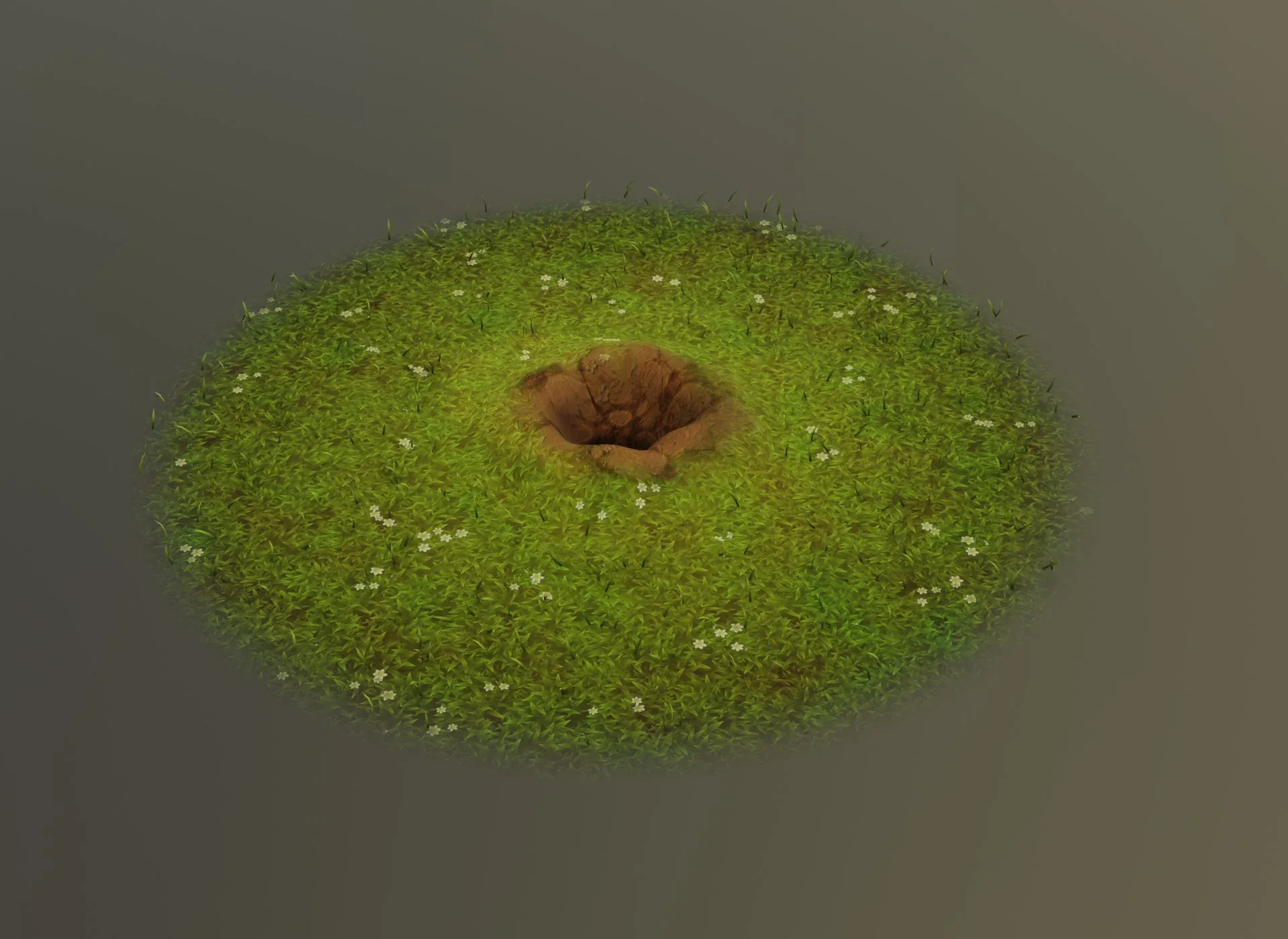 Cartoon Rabbit Hole in The Ground 3D Model