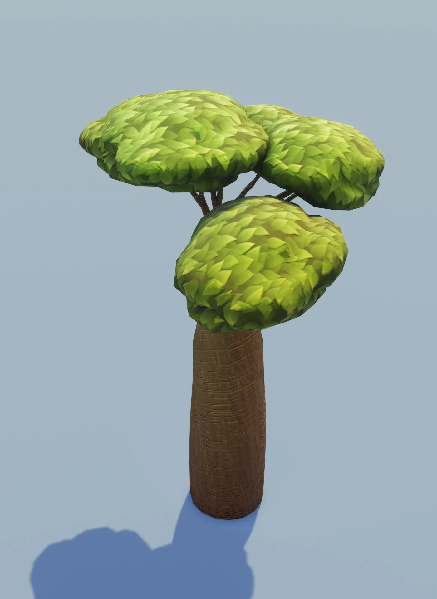 Cartoon Baobab Tree 3D Model