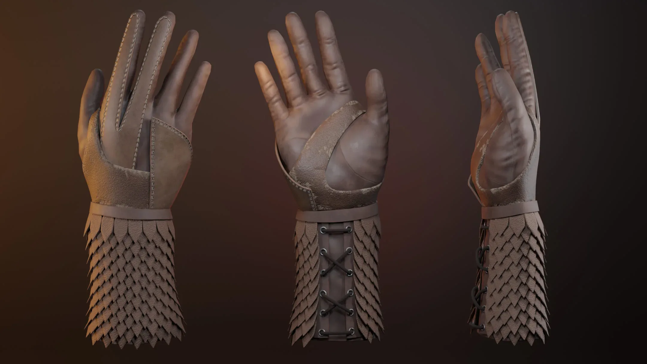 3 Leather Gloves