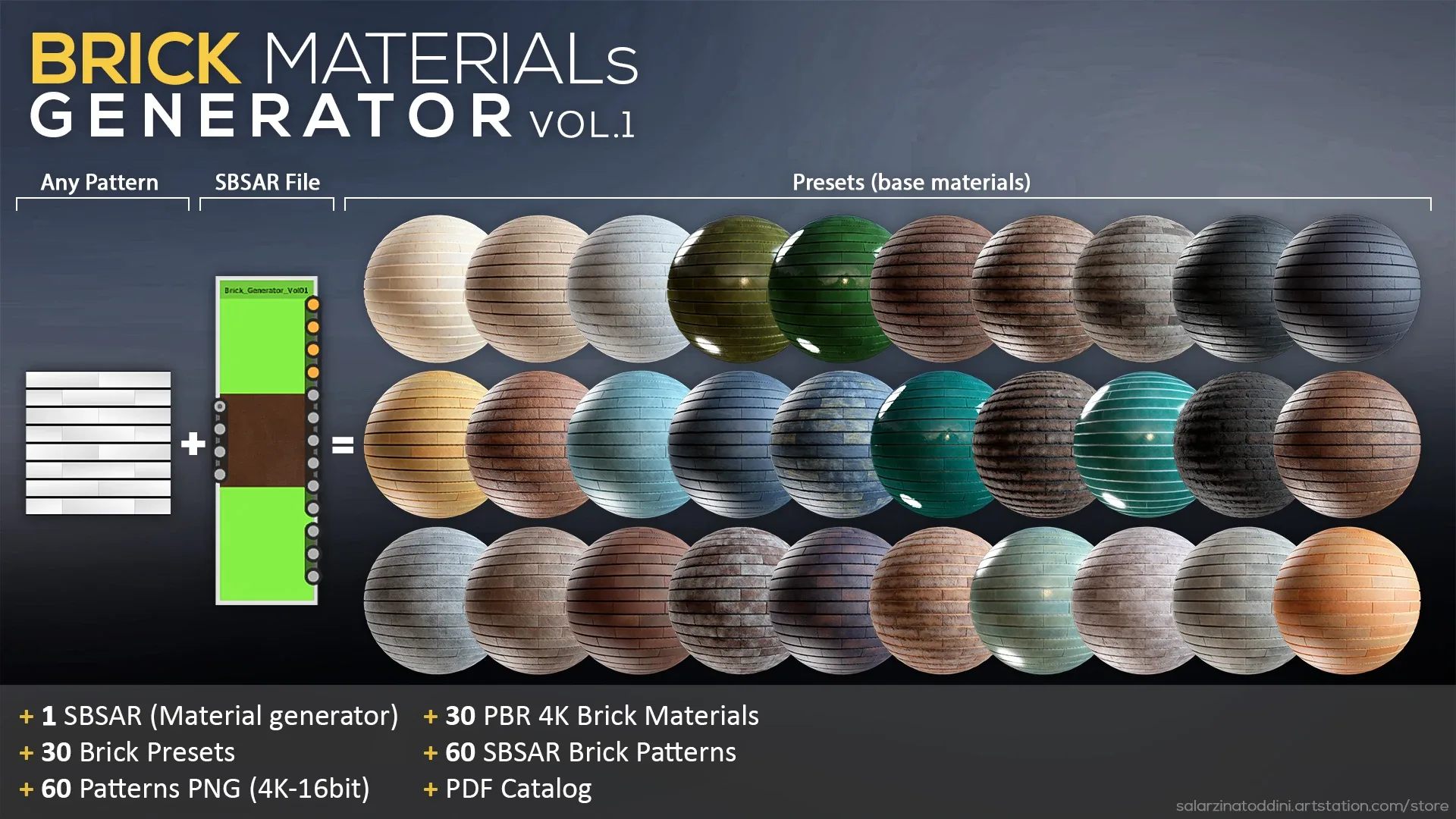 Brick Materials Generator vol.1