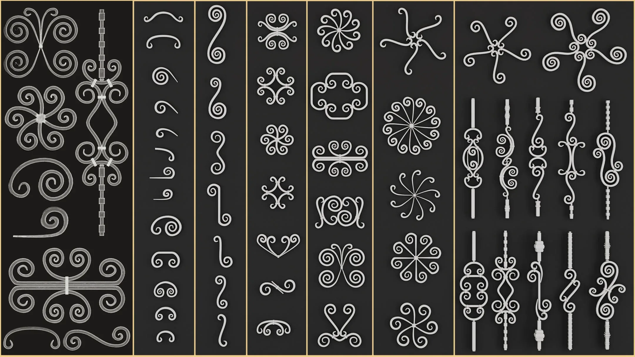 50 Wrought Iron Pieces + 59 Pattern