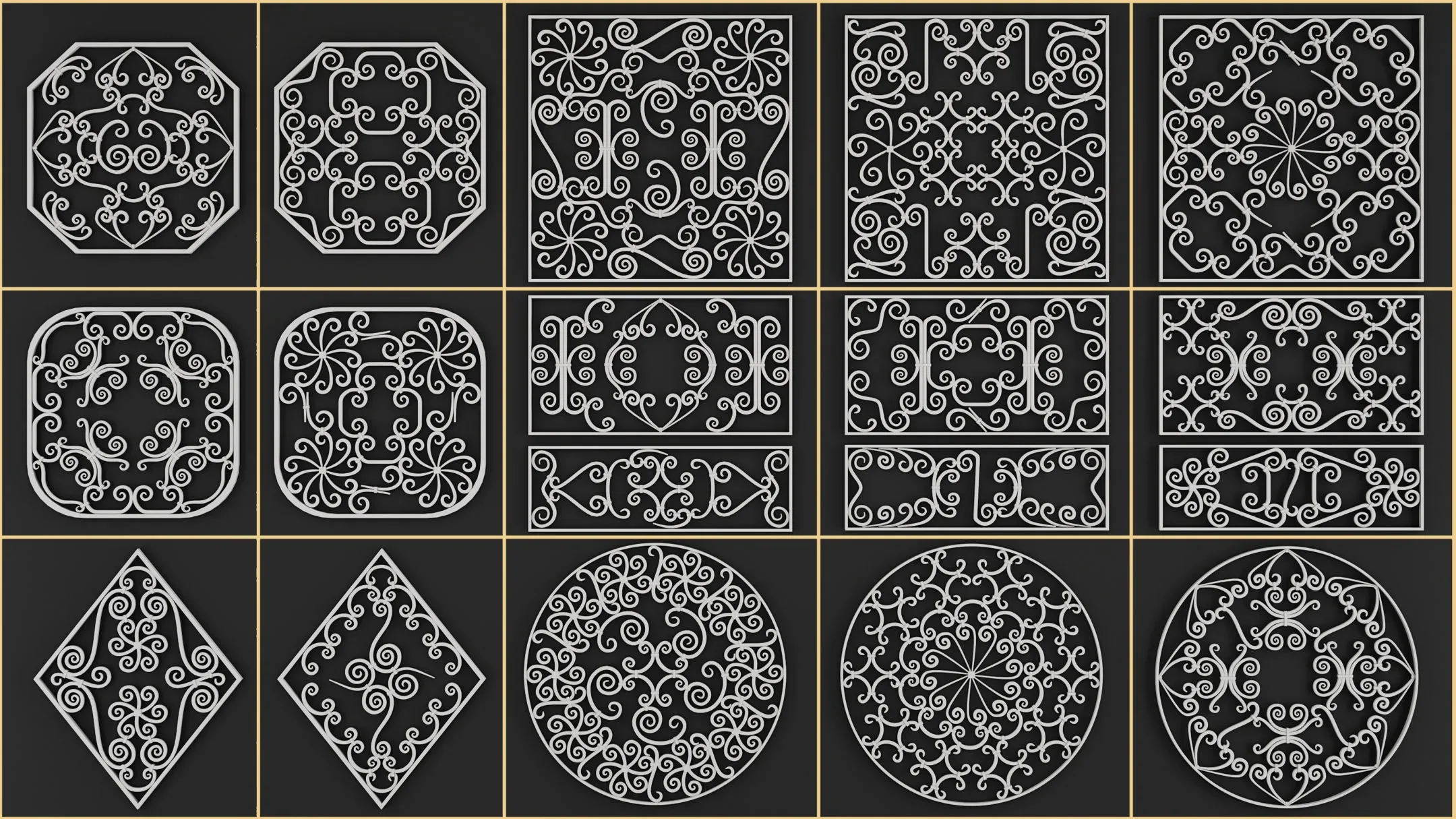 50 Wrought Iron Pieces + 59 Pattern