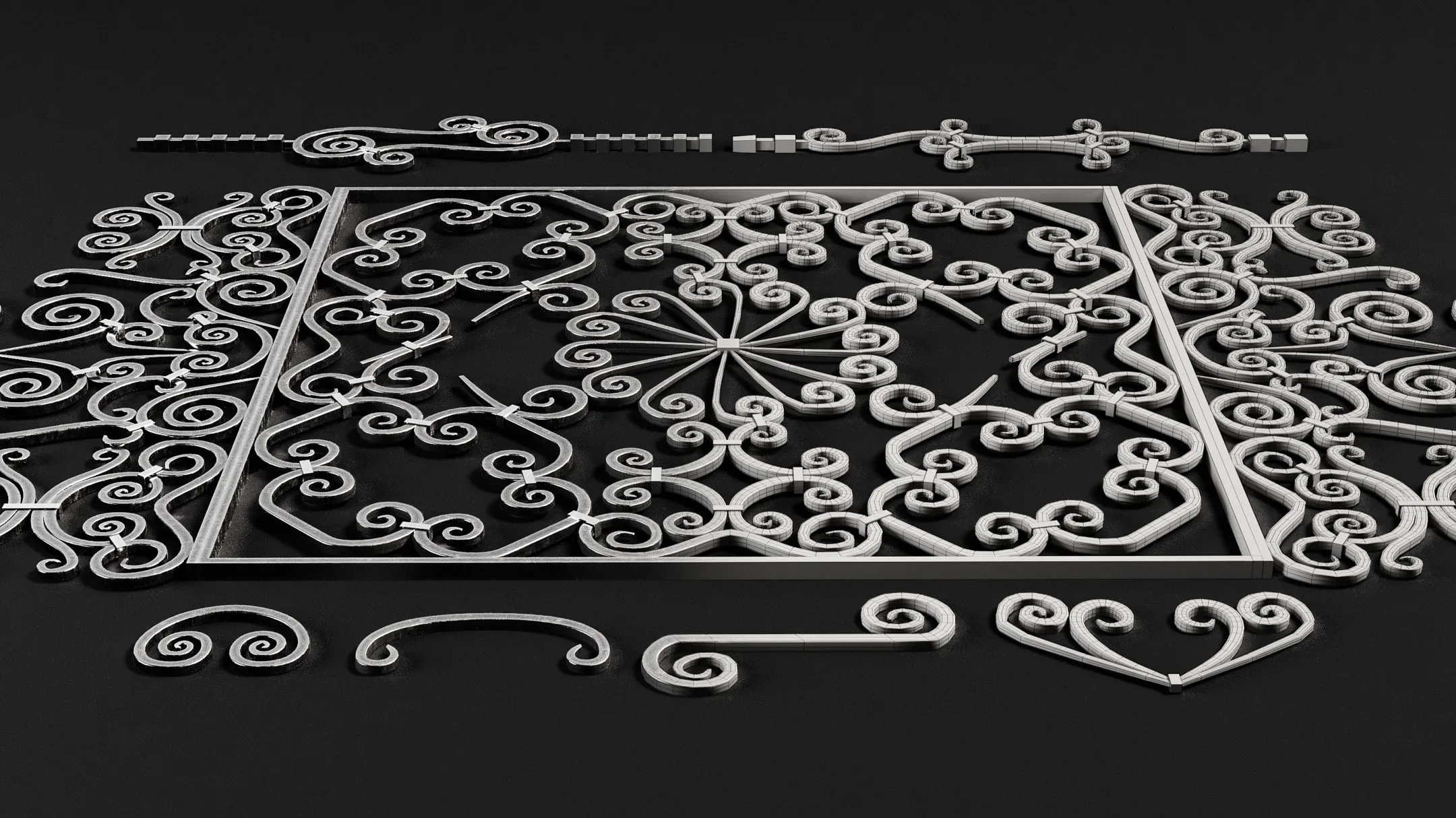 50 Wrought Iron Pieces + 59 Pattern