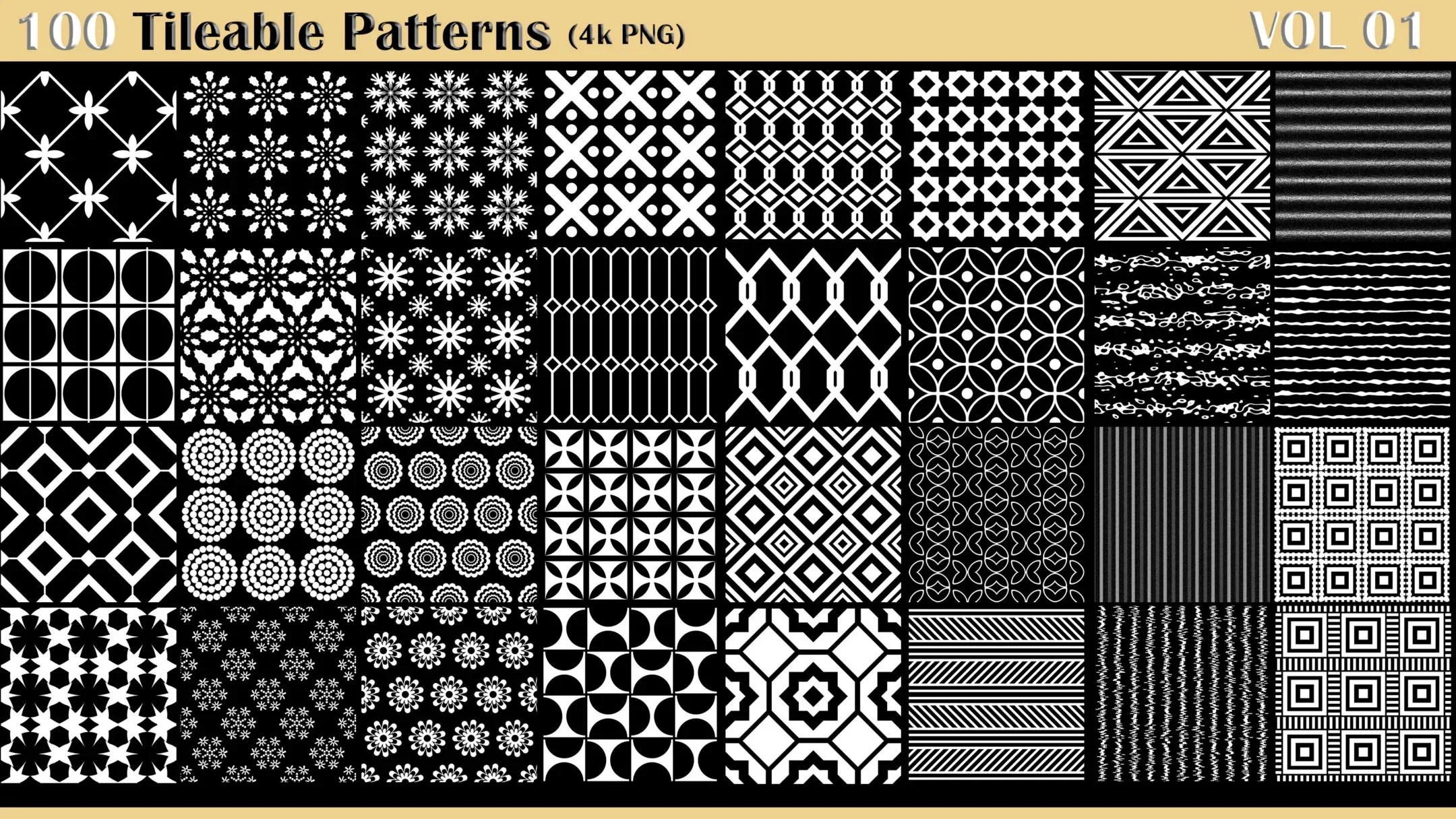 100 Tileable Patterns - Vol 01