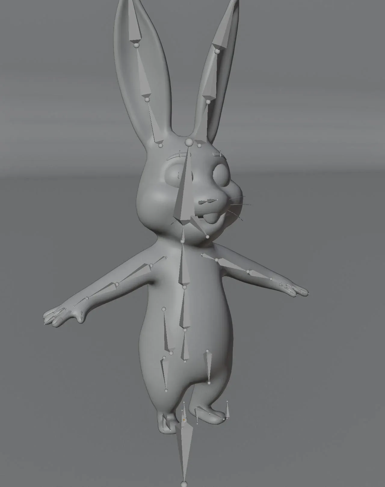 Cartoon Rabbit Rigged Base Mesh 3D Model