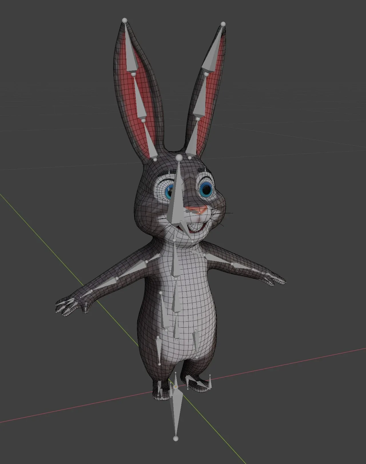 Cartoon Rabbit Rigged 3D Model