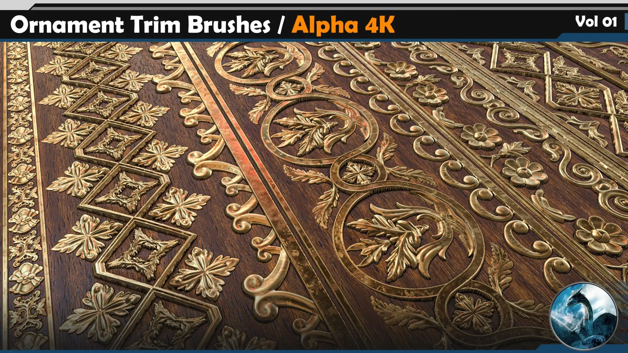 70 Ornament Trim Brushes Vol 01