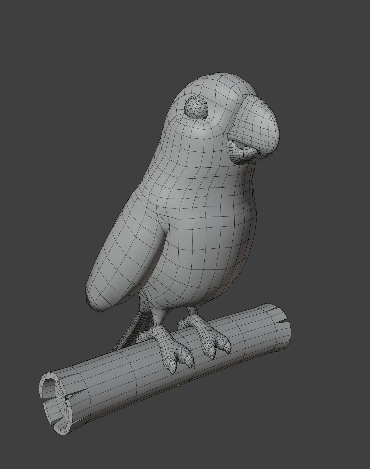 Cartoon Ara Parrot Red-Yellow-Blue Rigged 3D Model