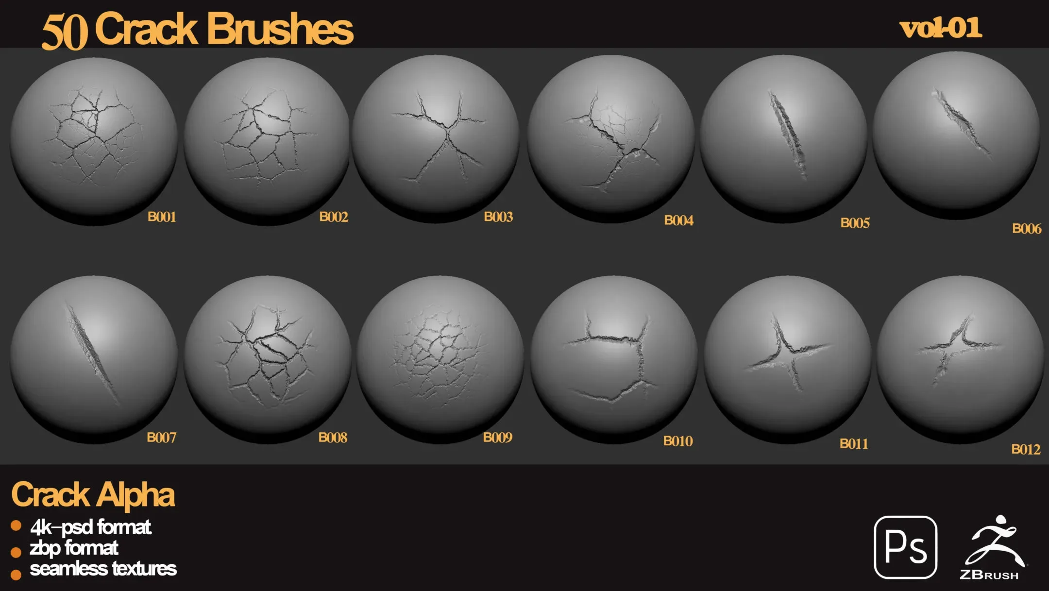 50 cracks alpha and brushes