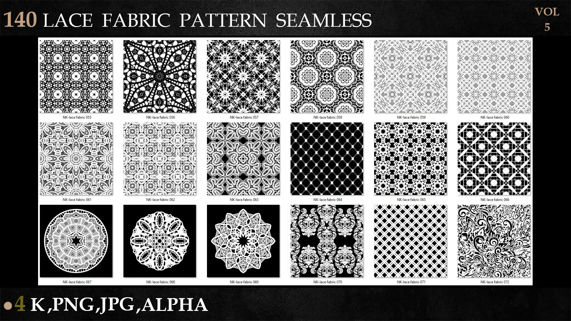 140 LACE FABRIC PATTERN SEAMLESS-vol 5