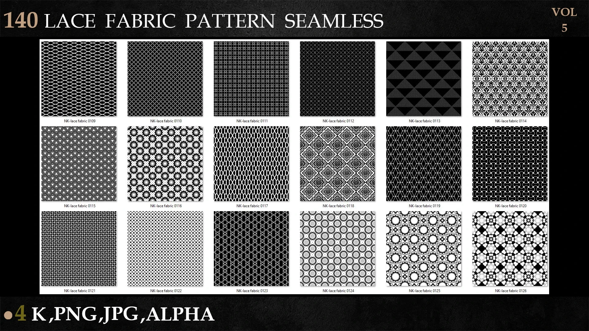 140 LACE FABRIC PATTERN SEAMLESS-vol 5