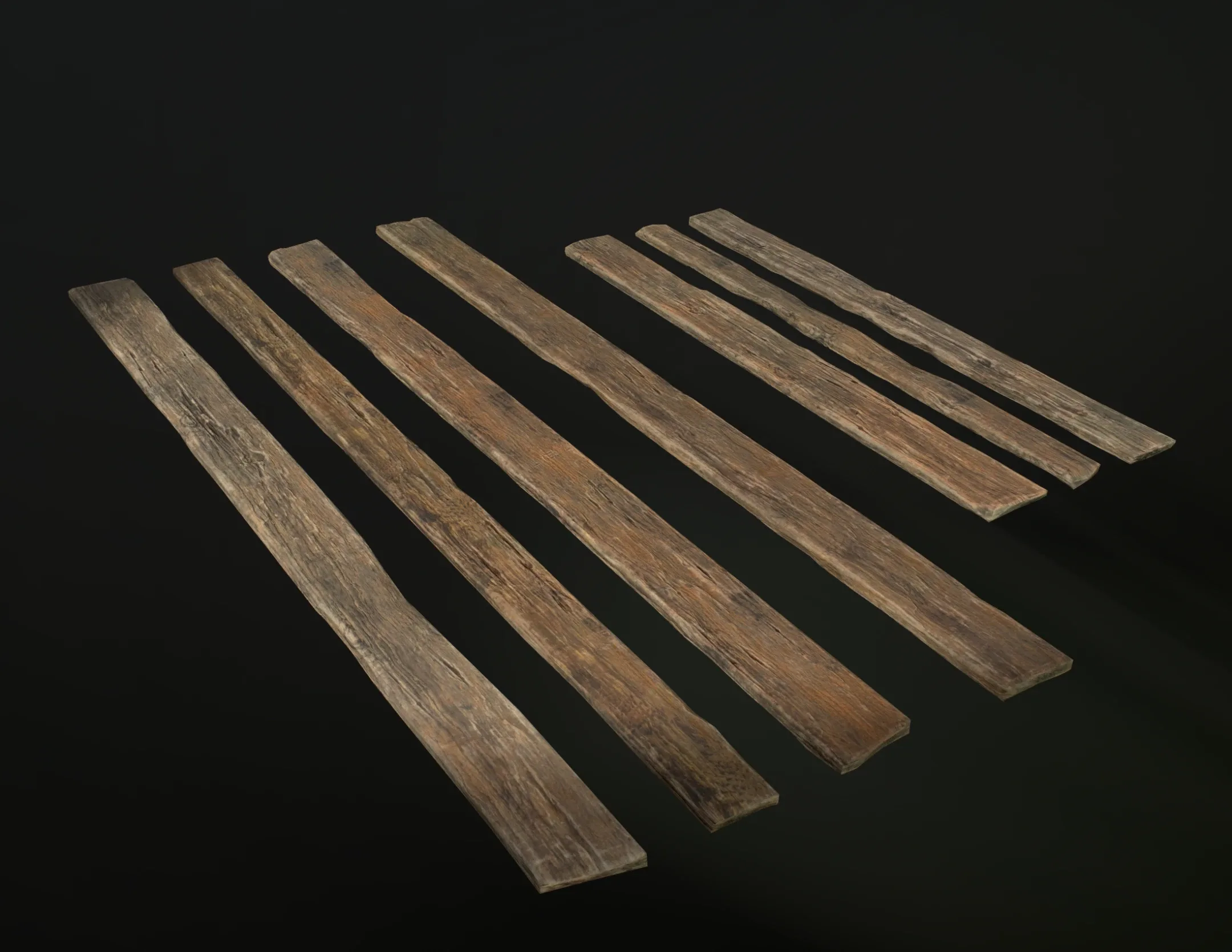 Old Wooden planks poles and beams 26 pieces