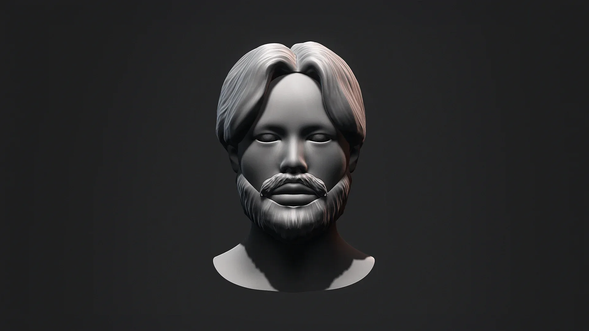 Hair - Low Poly Male Hairstyle Kitbash