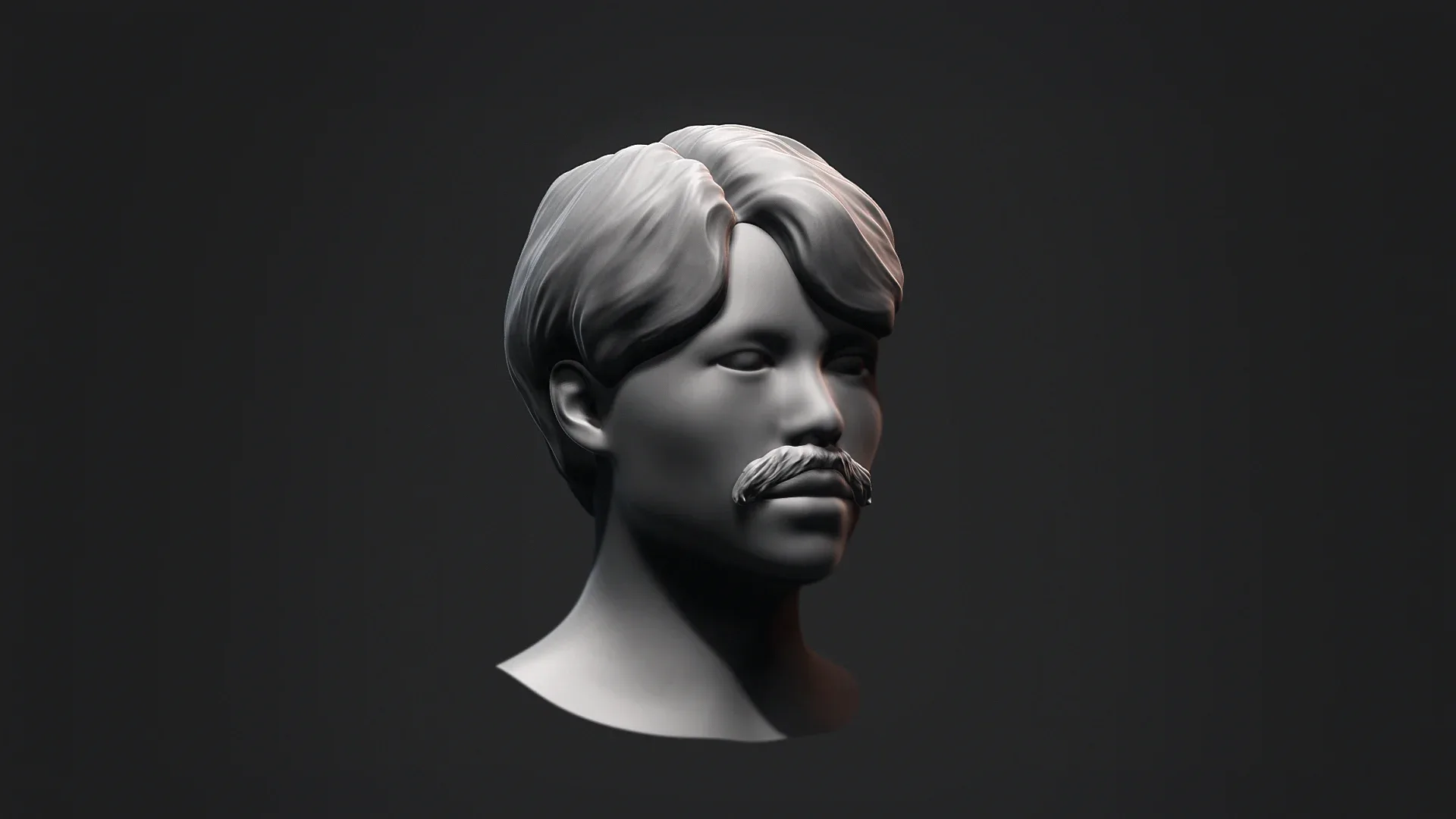 Hair - Low Poly Male Hairstyle Kitbash