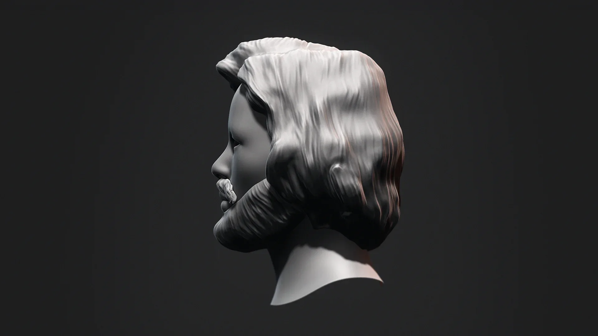 Hair - Low Poly Male Hairstyle Kitbash