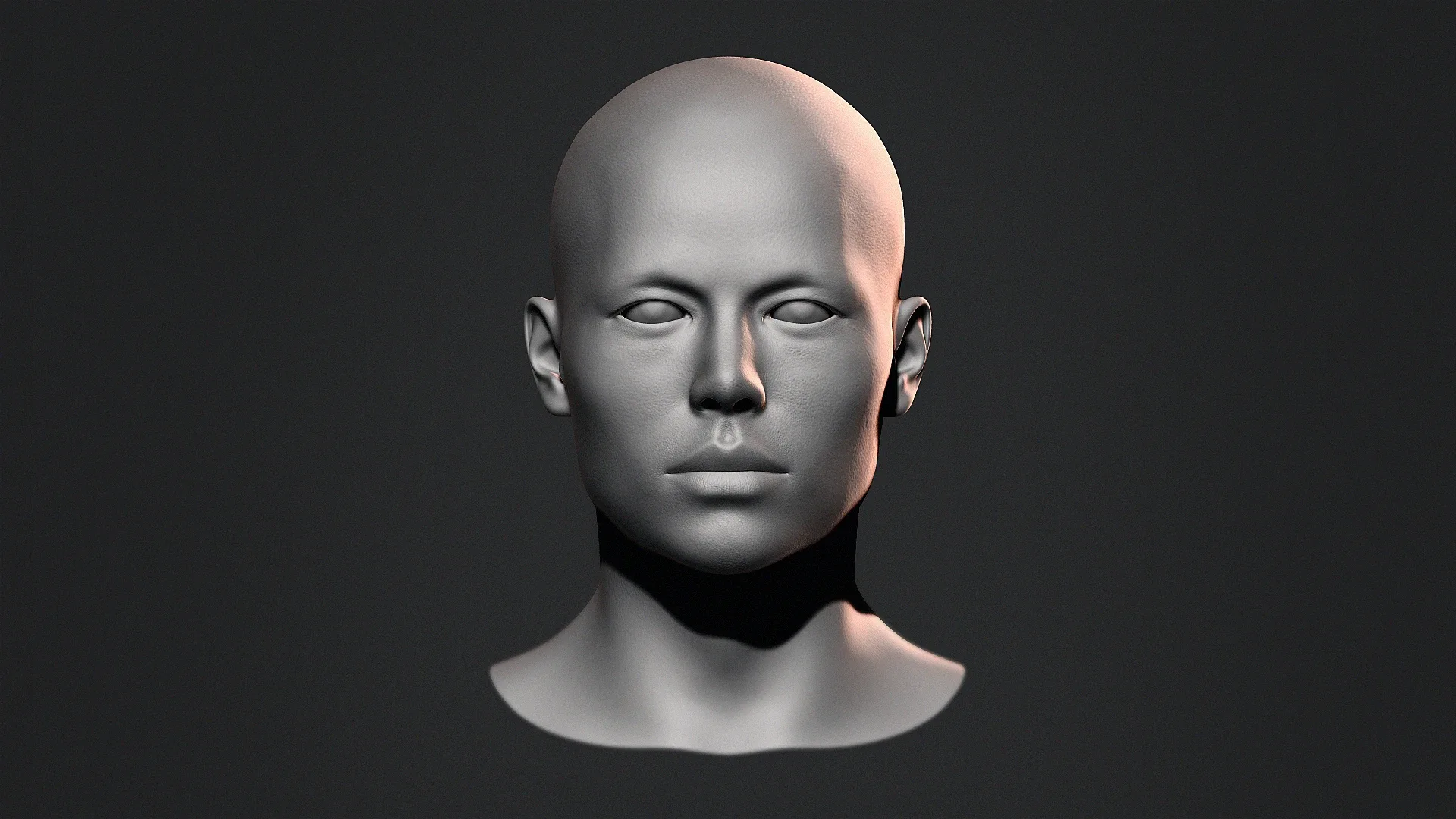 Asian Bust Male Head Base Mesh