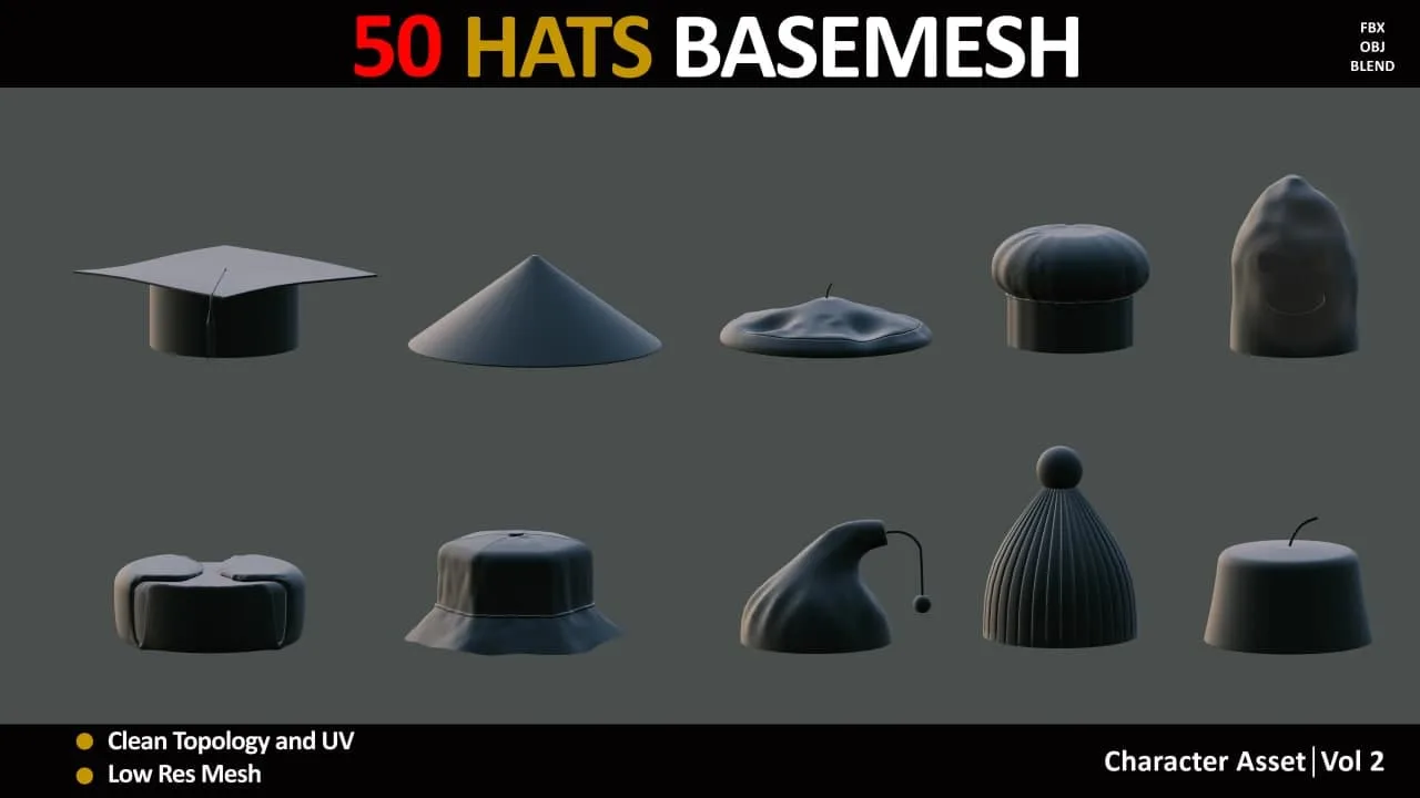 50 HATS BASEMESH