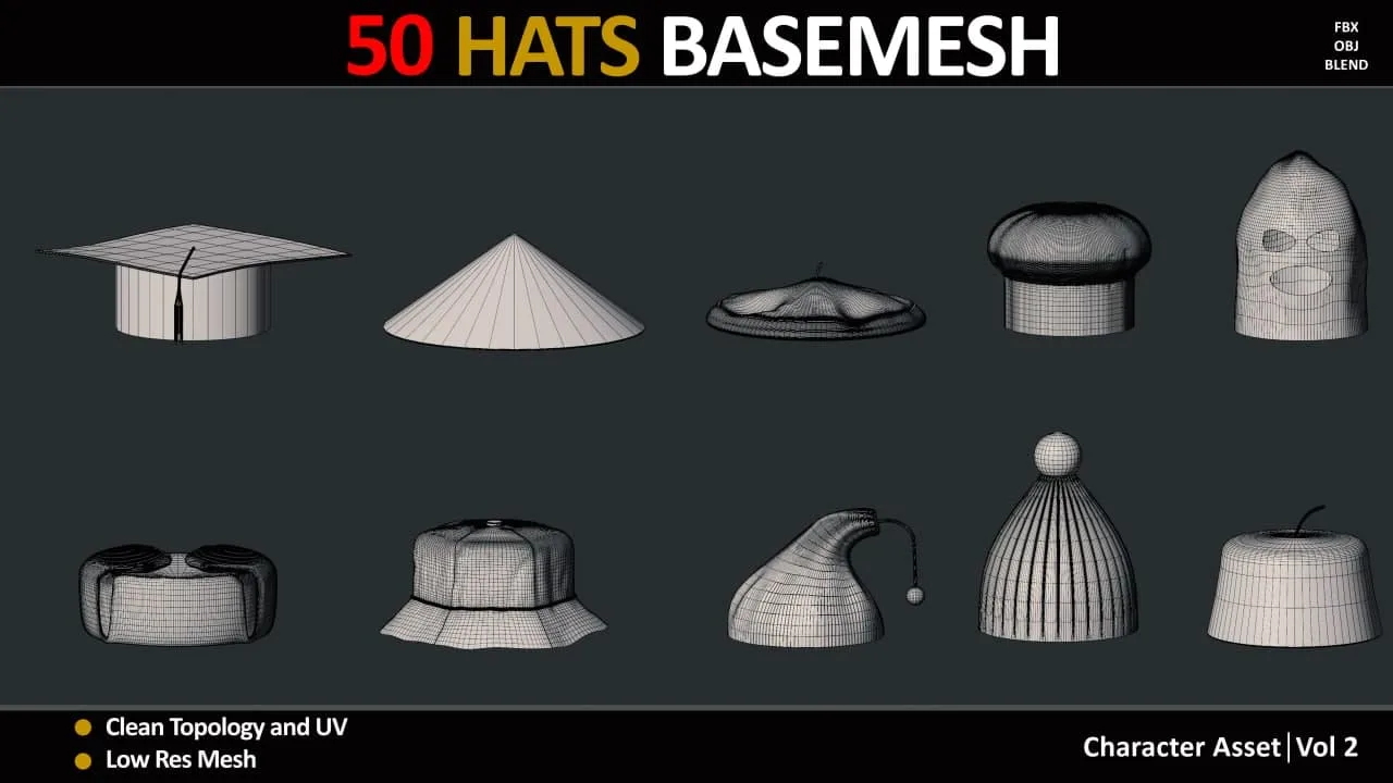 50 HATS BASEMESH