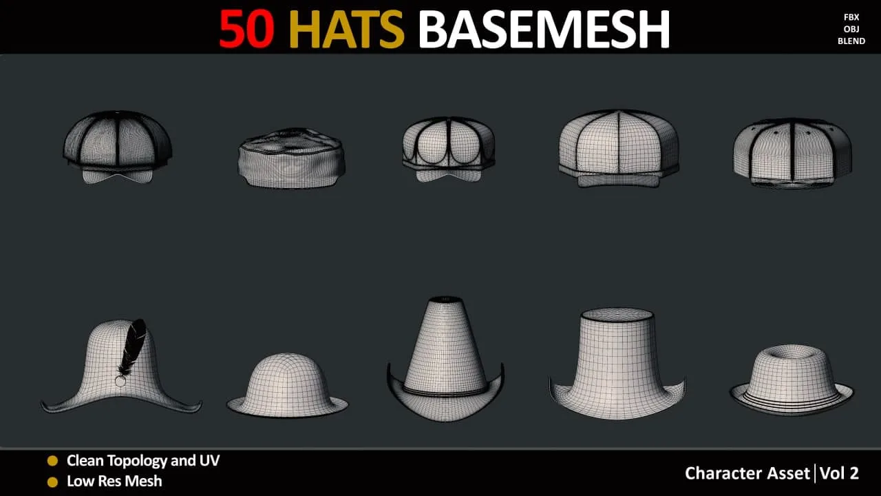 50 HATS BASEMESH